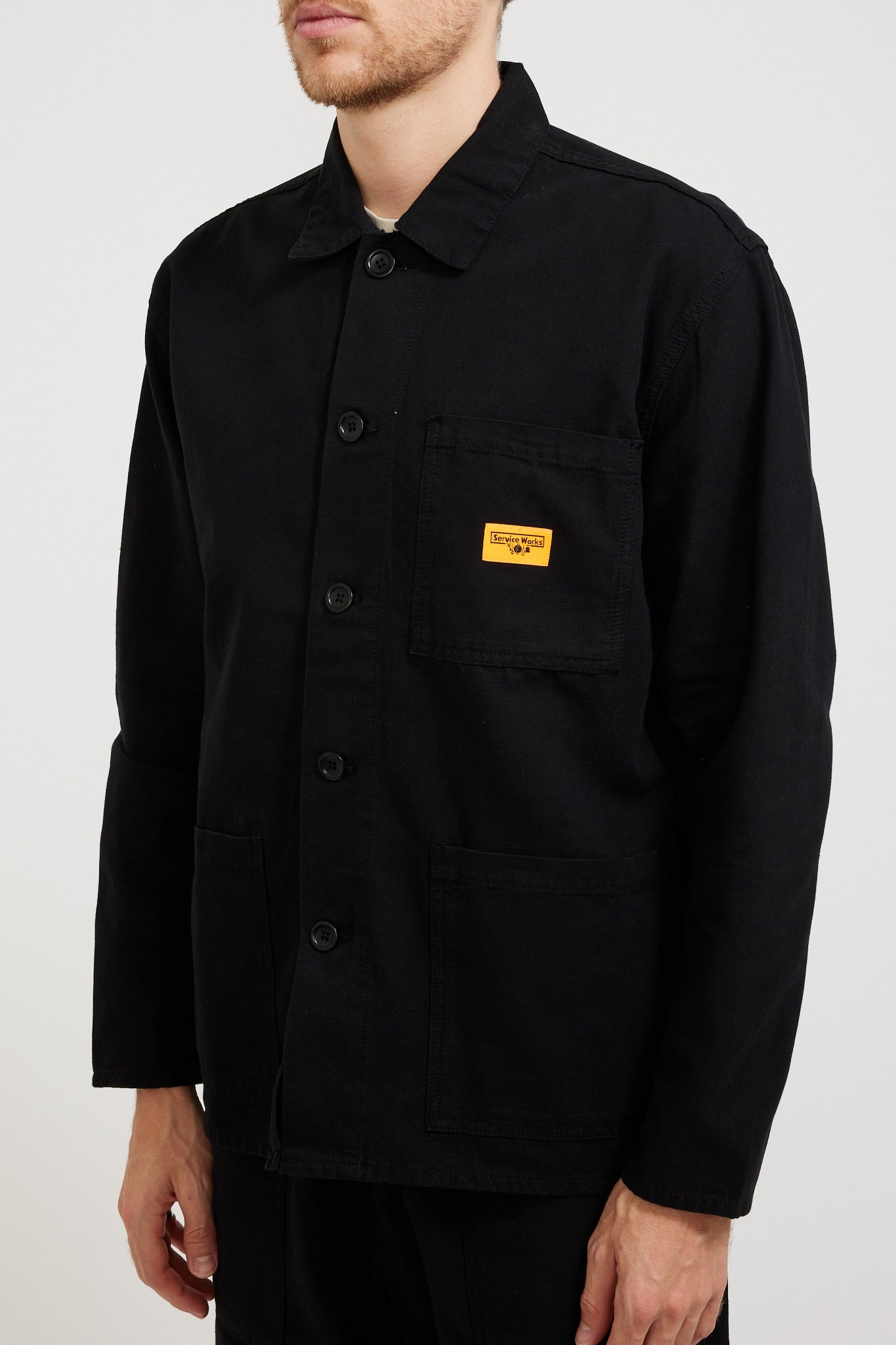 Service Works | Canvas Coverall Jacket Black | Maplestore