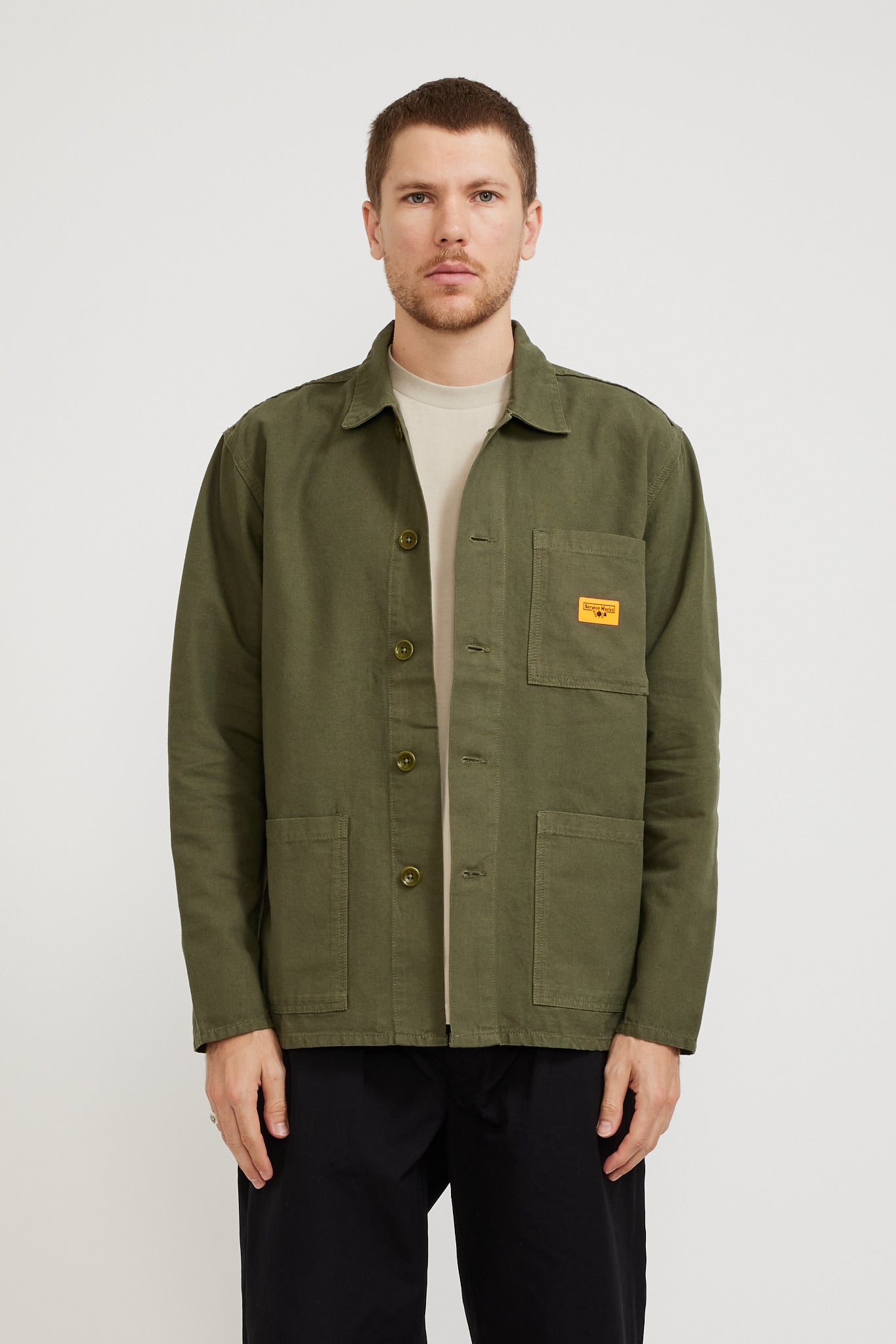 Service Works | Canvas Coverall Jacket Olive | Maplestore