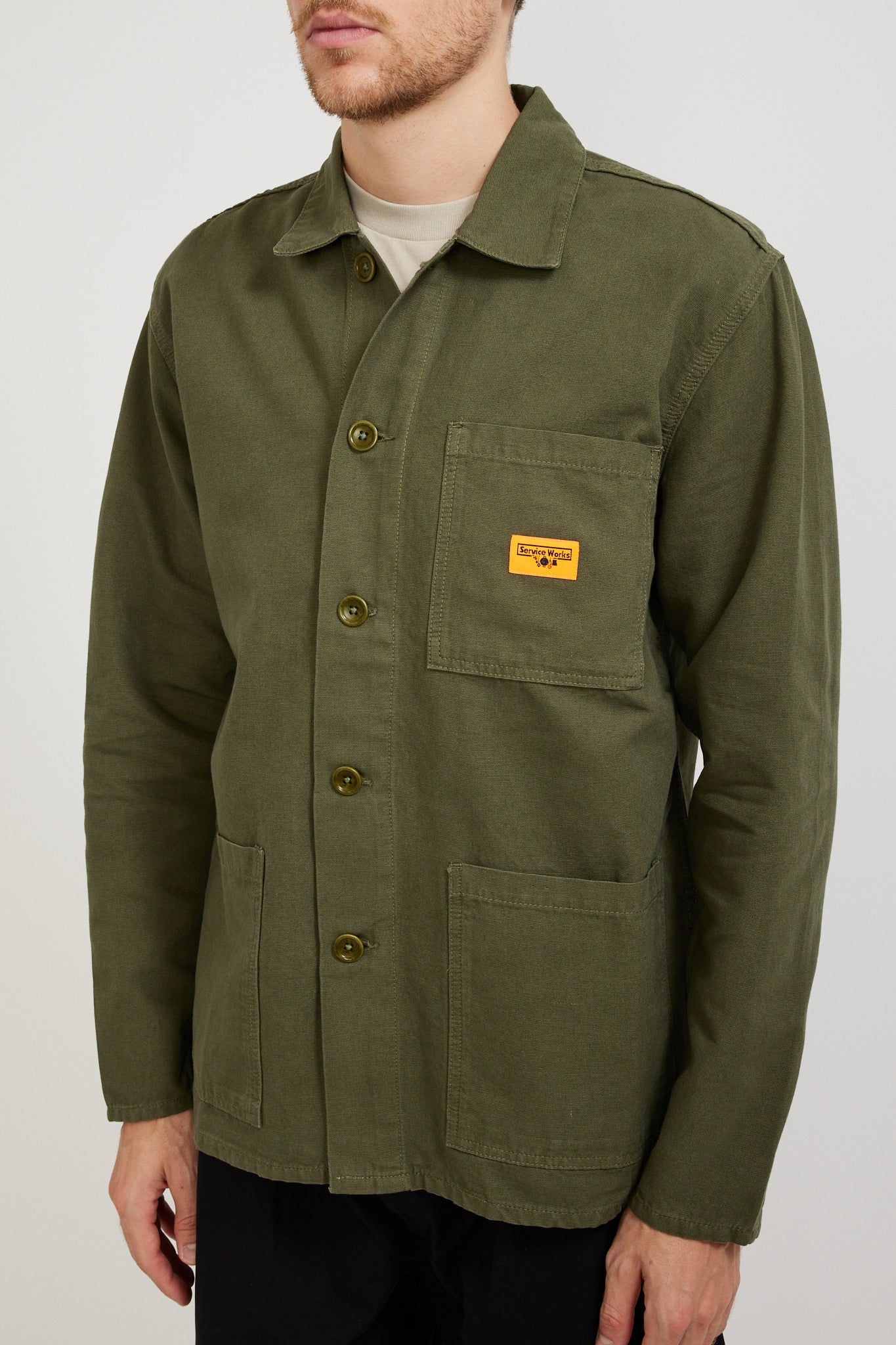 Service Works | Canvas Coverall Jacket Olive | Maplestore