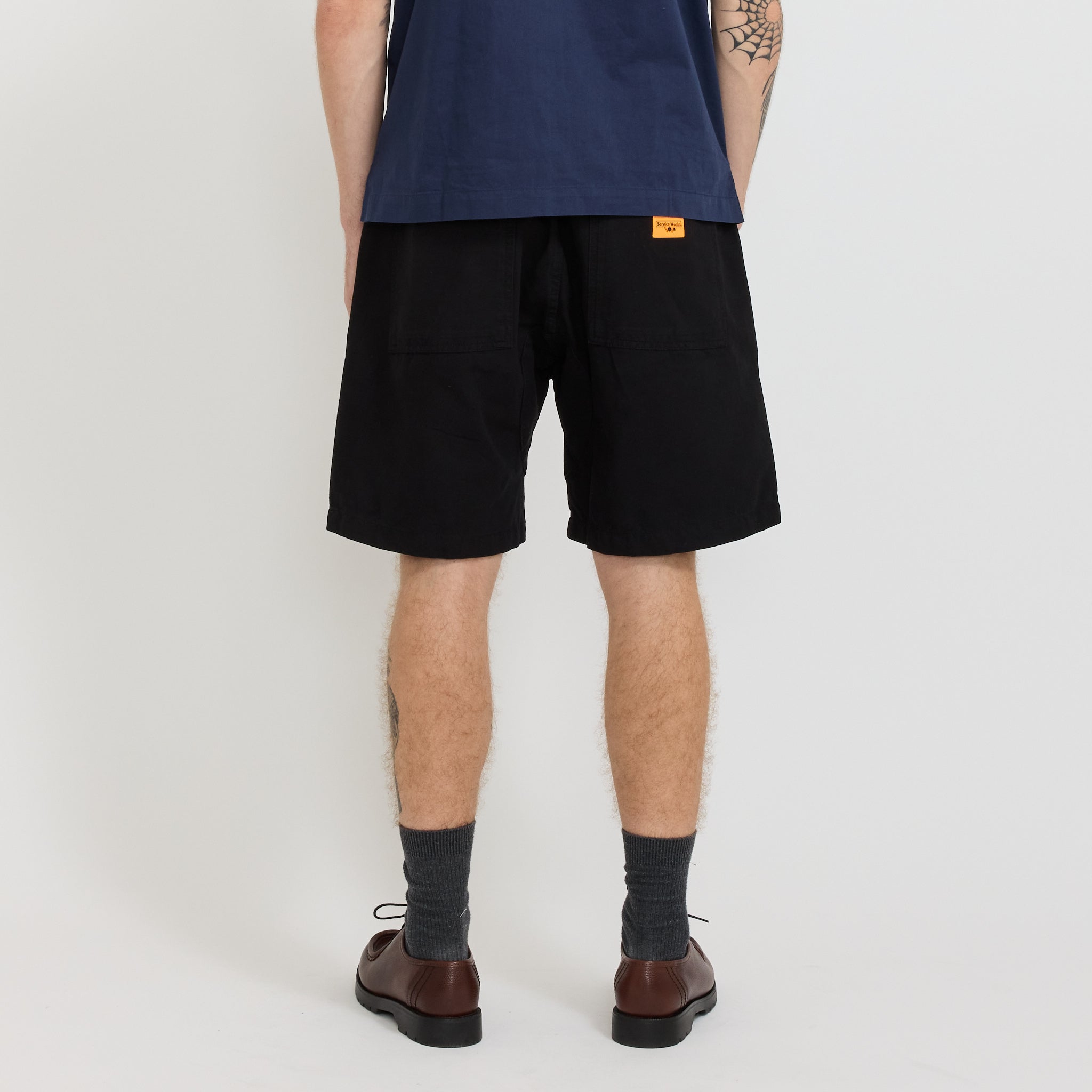 Service Works | Classic Canvas Chef Shorts Black | Maplestore