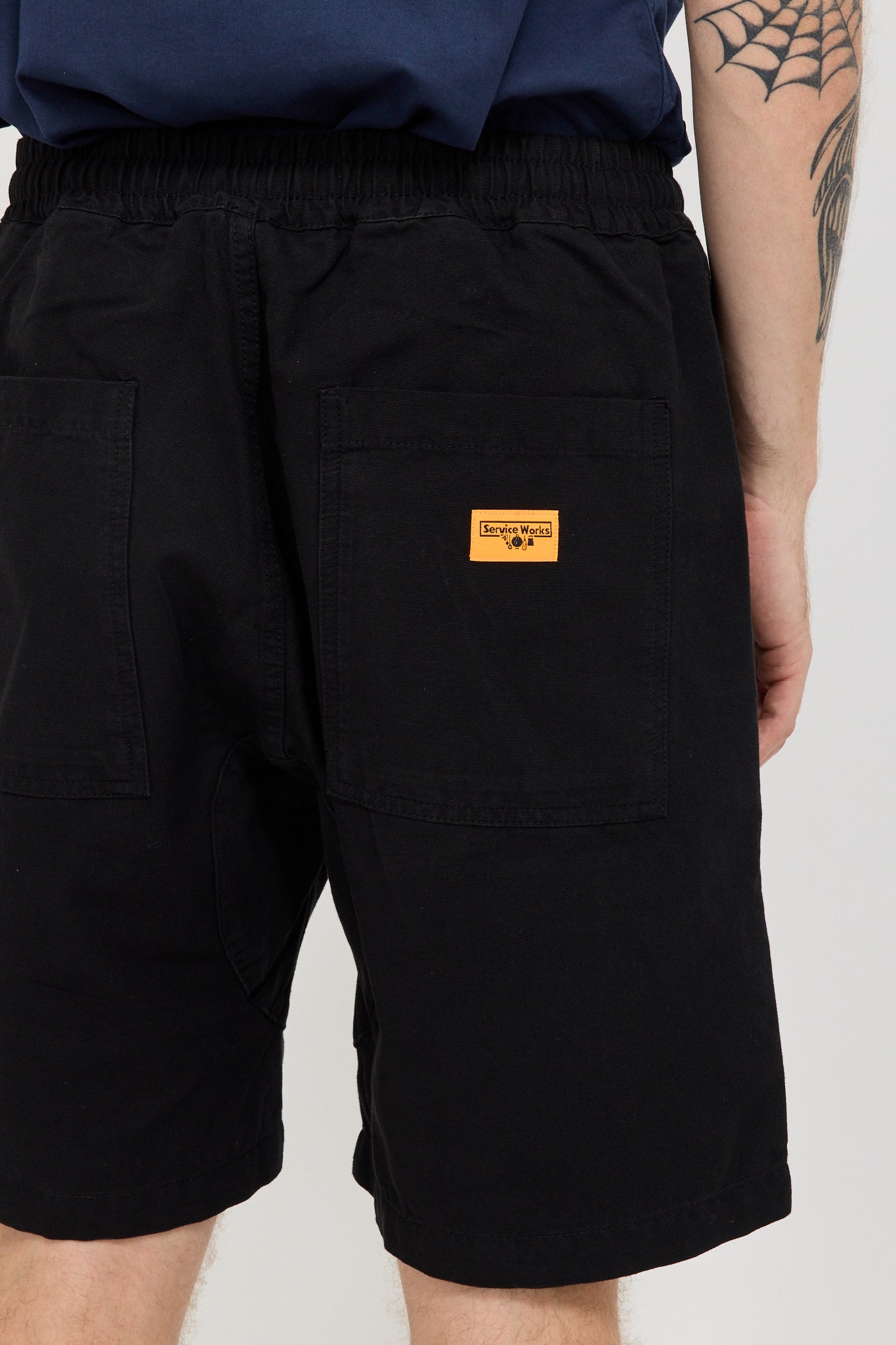 Service Works | Classic Canvas Chef Shorts Black | Maplestore