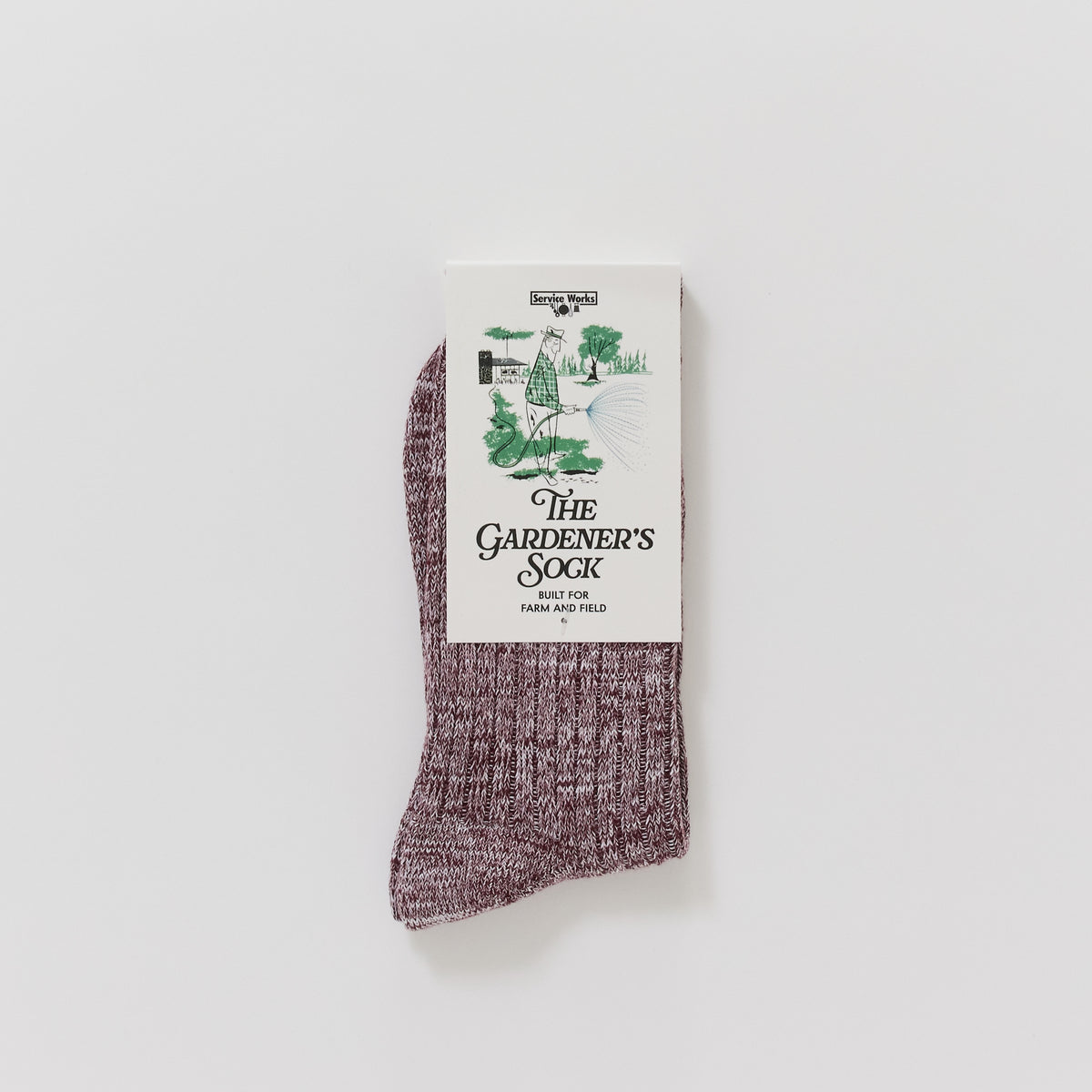 Service Works | The Gardener's Sock Burgundy | Maplestore