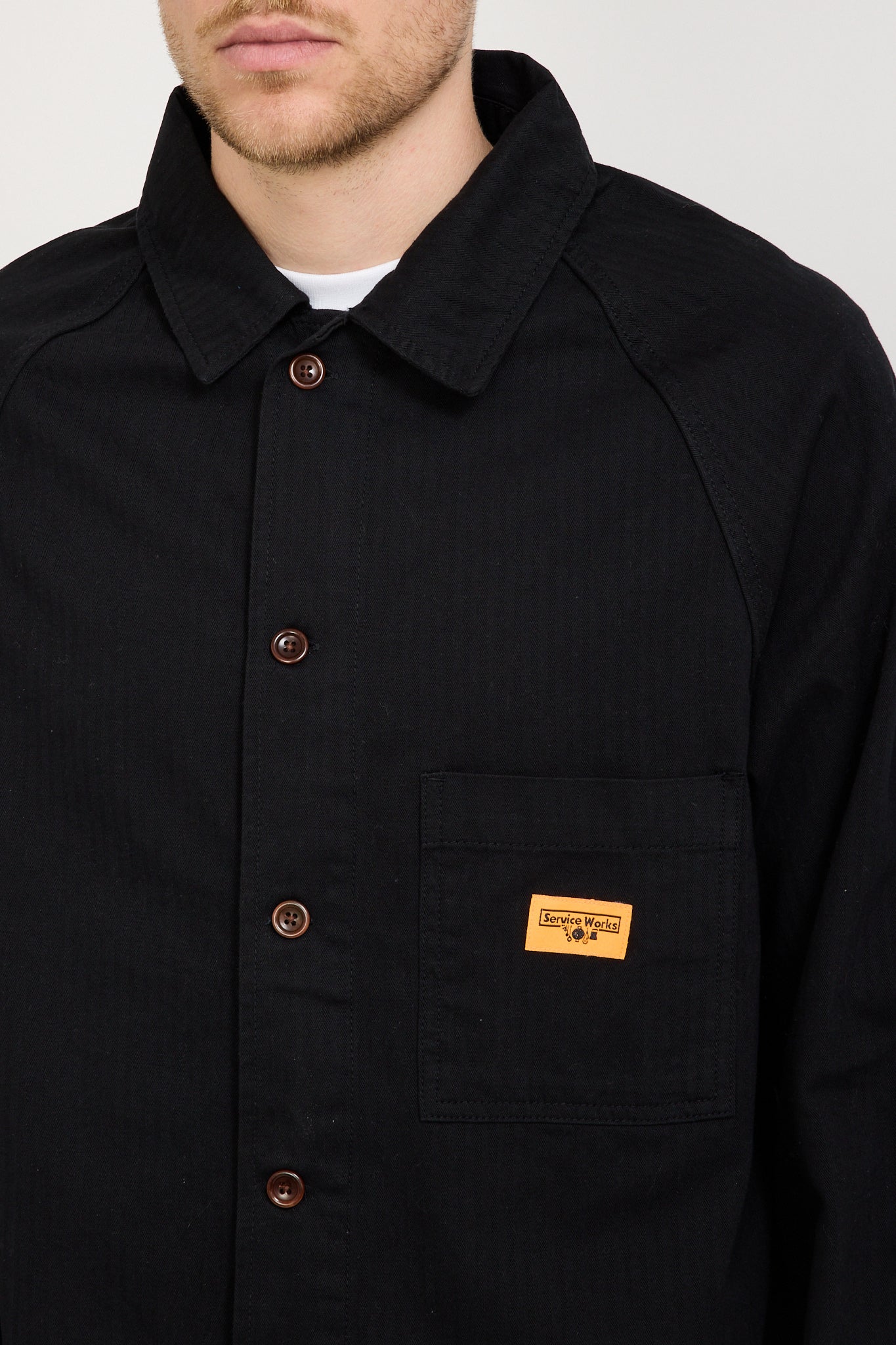 Service Works | Herringbone FOH Jacket Black | Maplestore