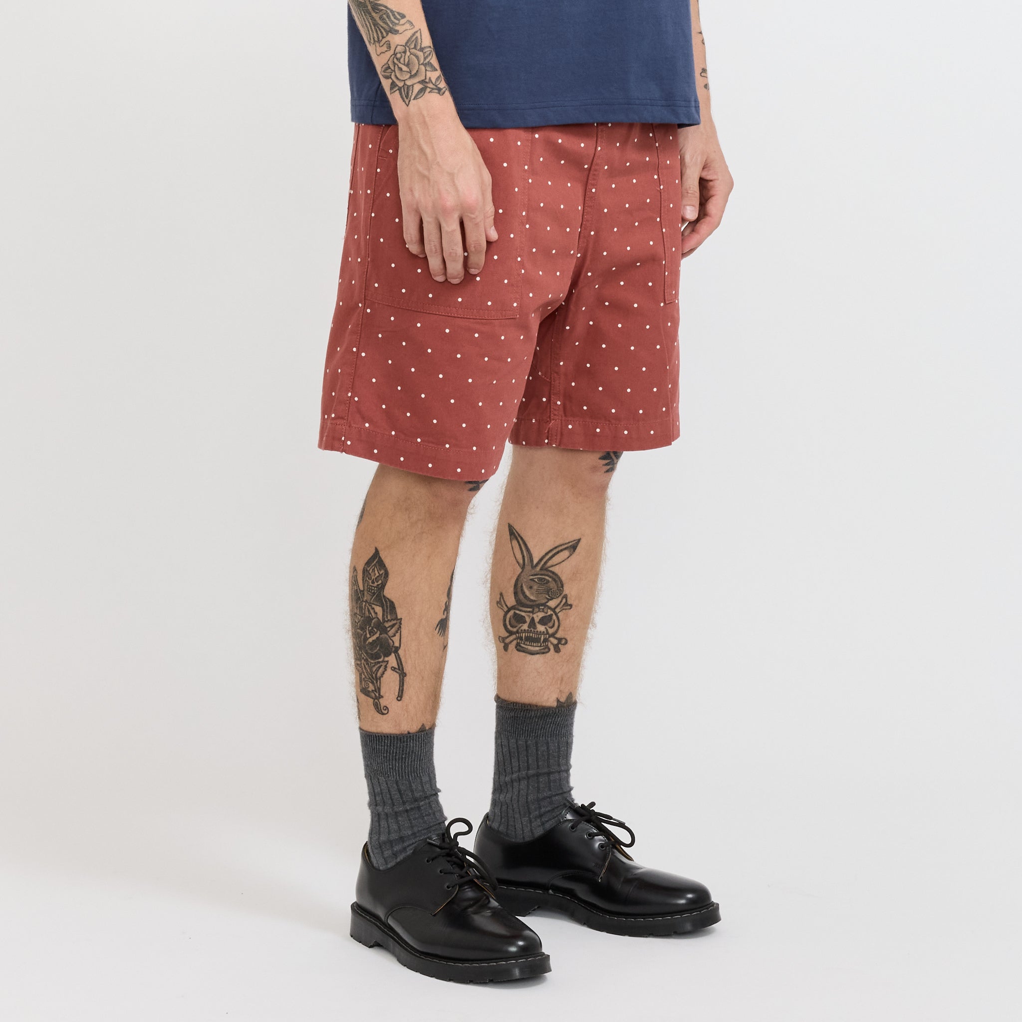 Polka Dot Chef Shorts Clay