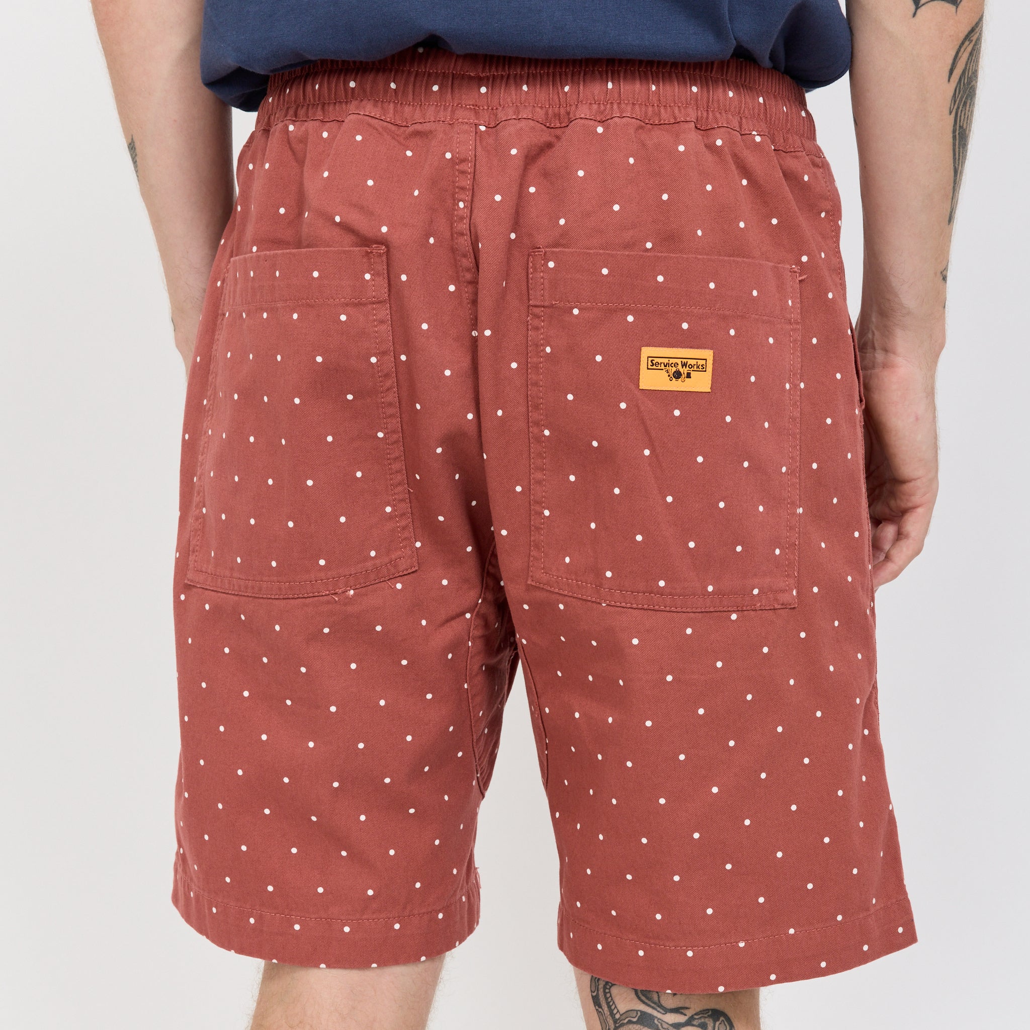 Polka Dot Chef Shorts Clay