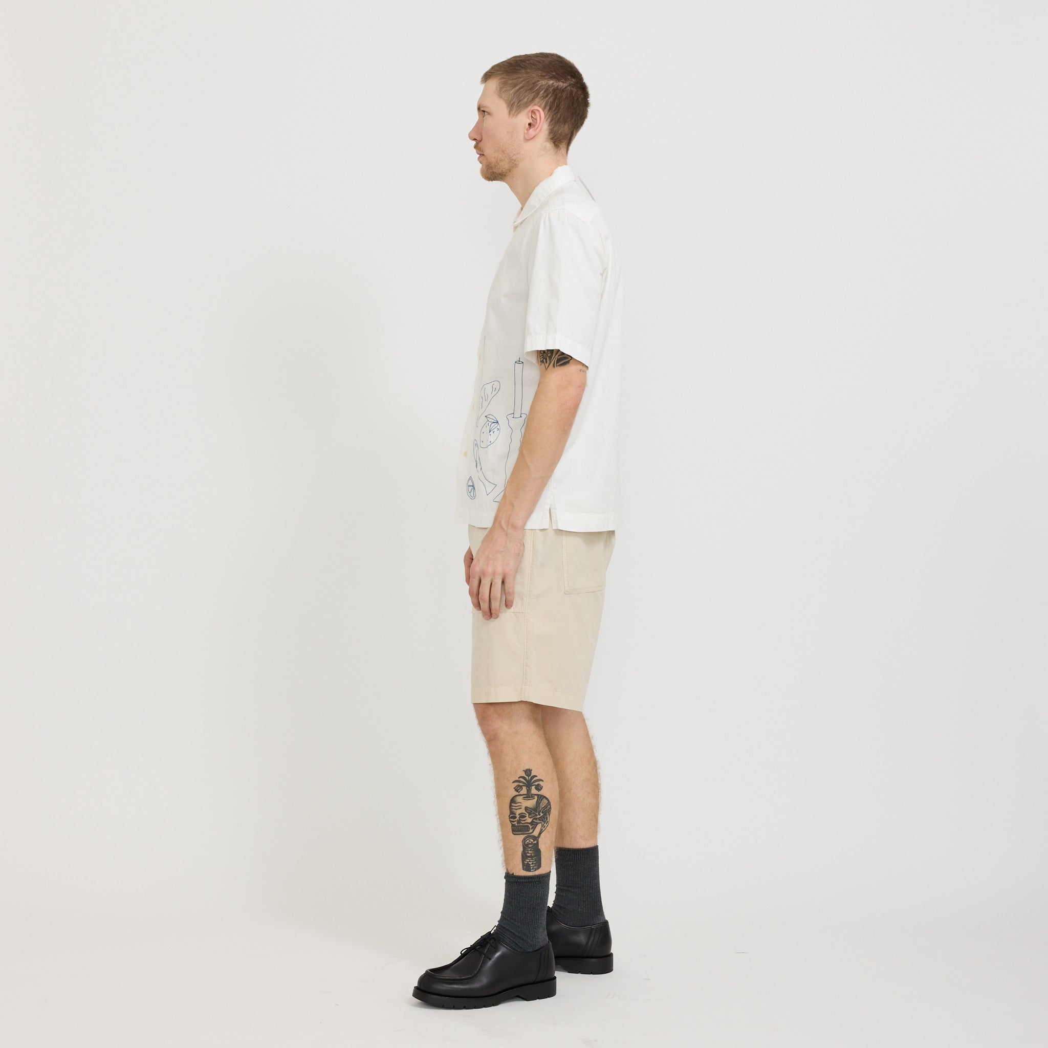 Poplin Chef Shorts White Oak