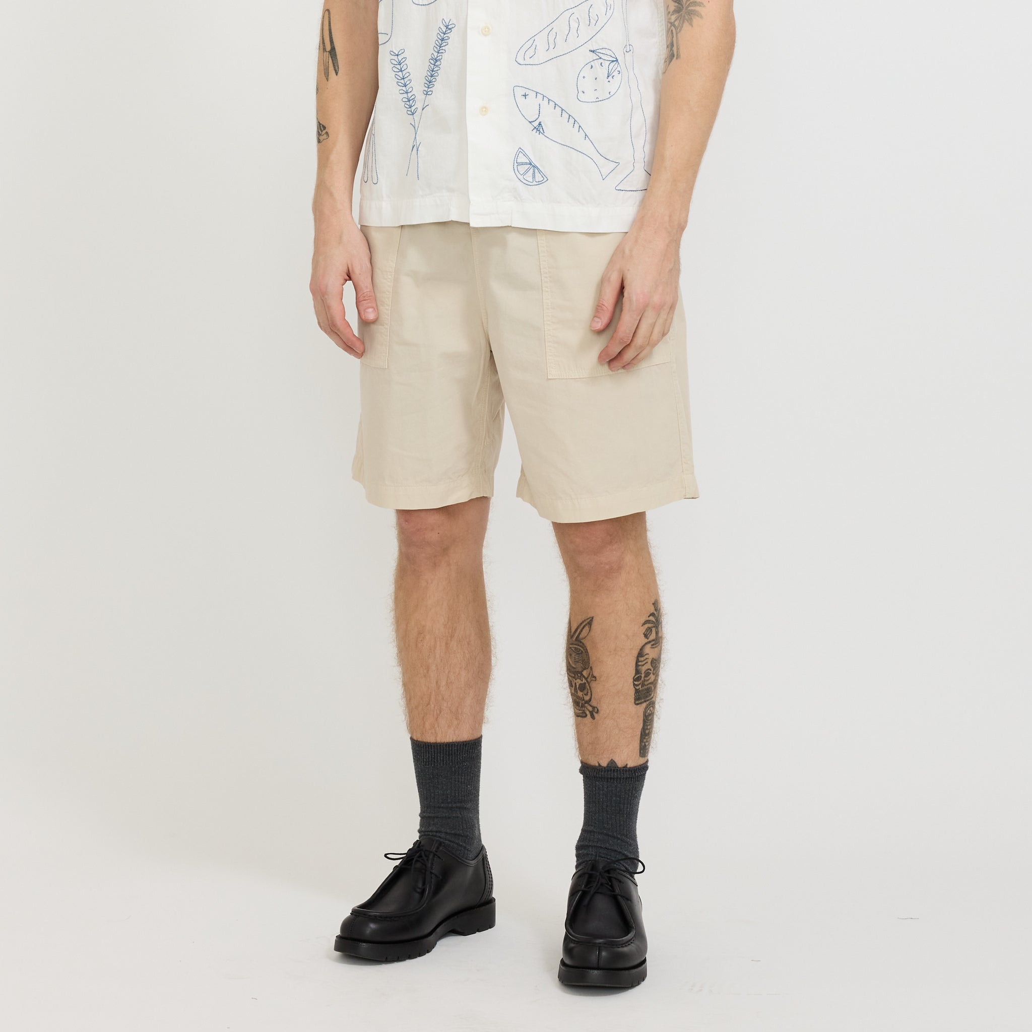 Poplin Chef Shorts White Oak