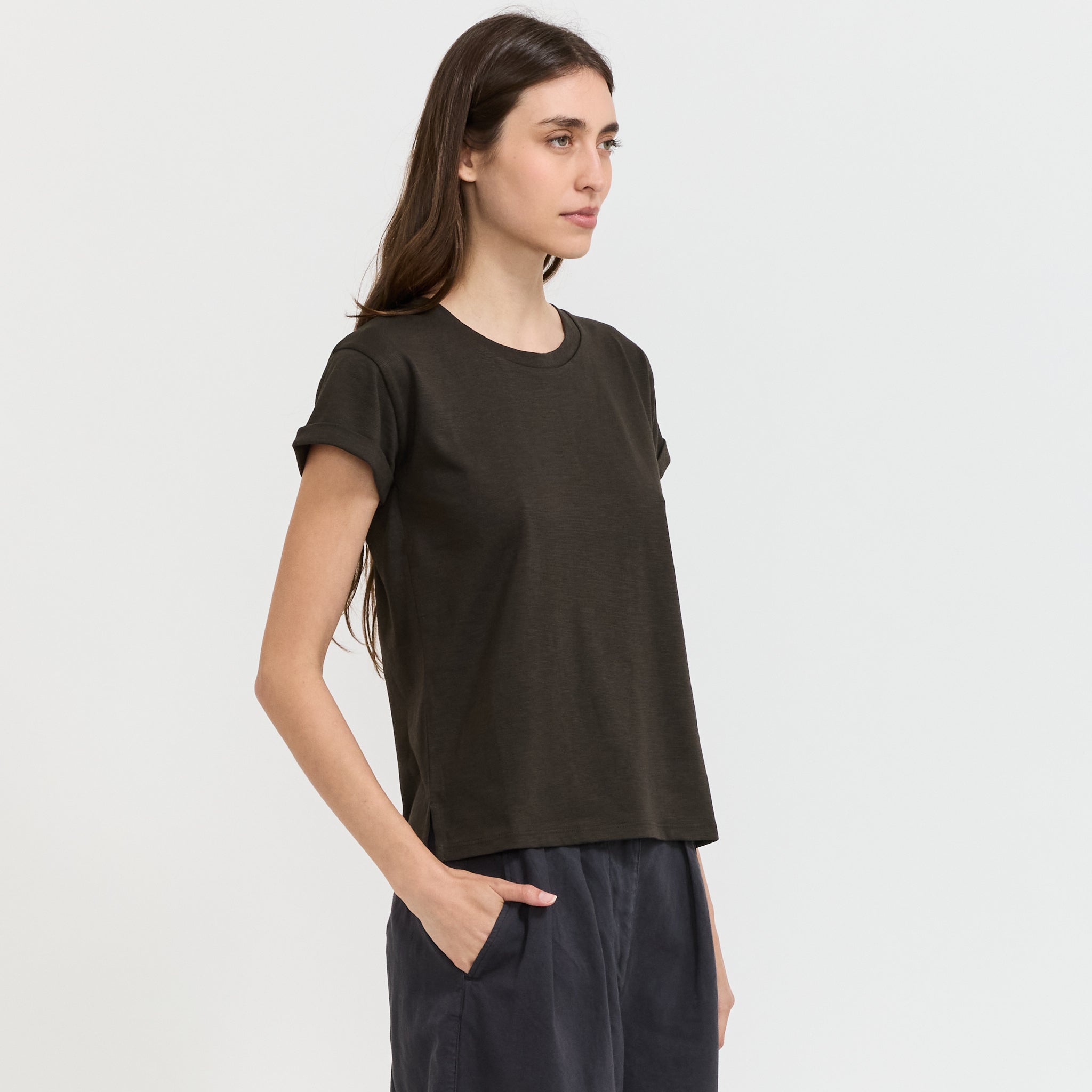 Albano T-Shirt Kaki Smoke
