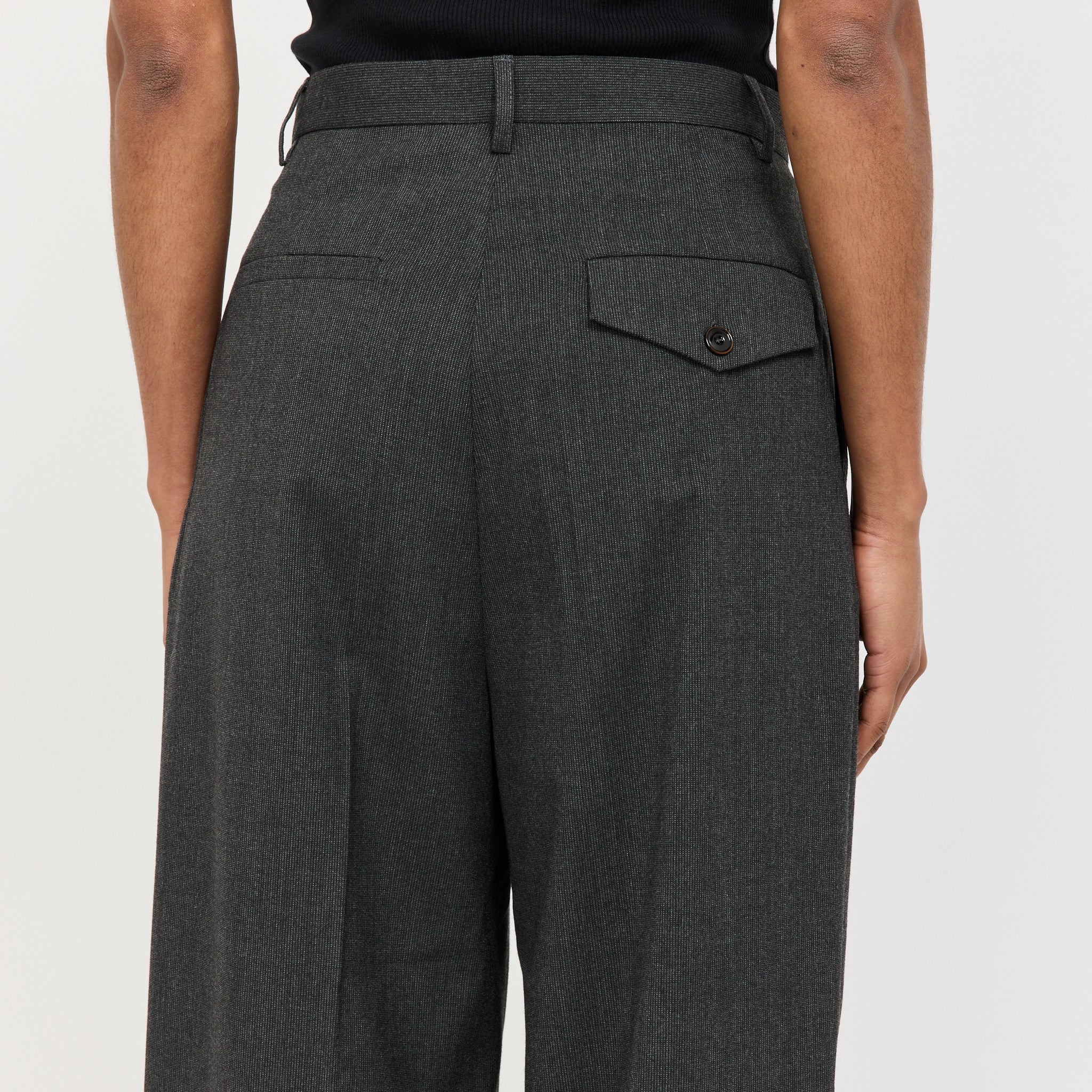 Emilio Straight Pleated Pants Greysand