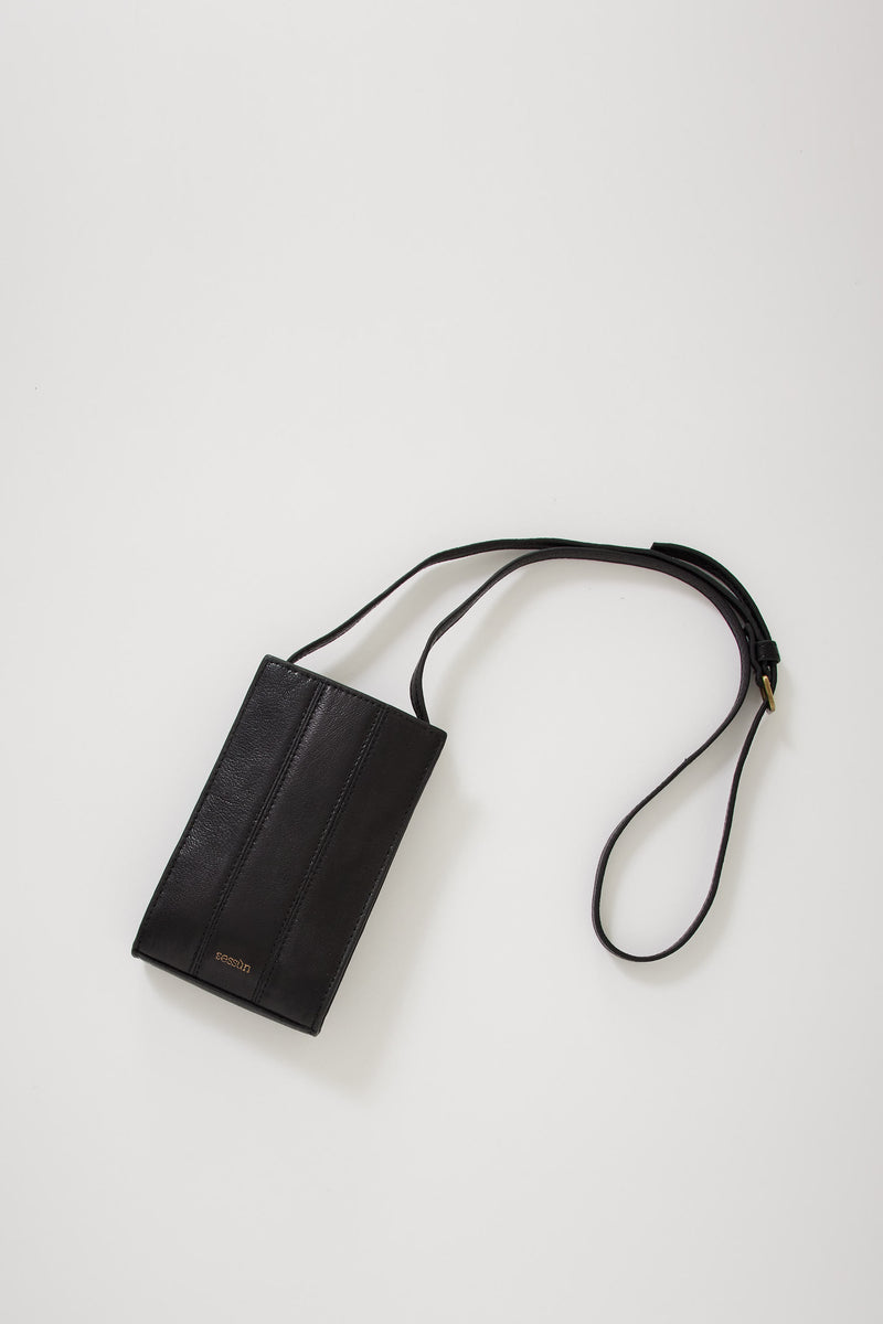 Sessun Faraphone Bag Black Leather | Maplestore