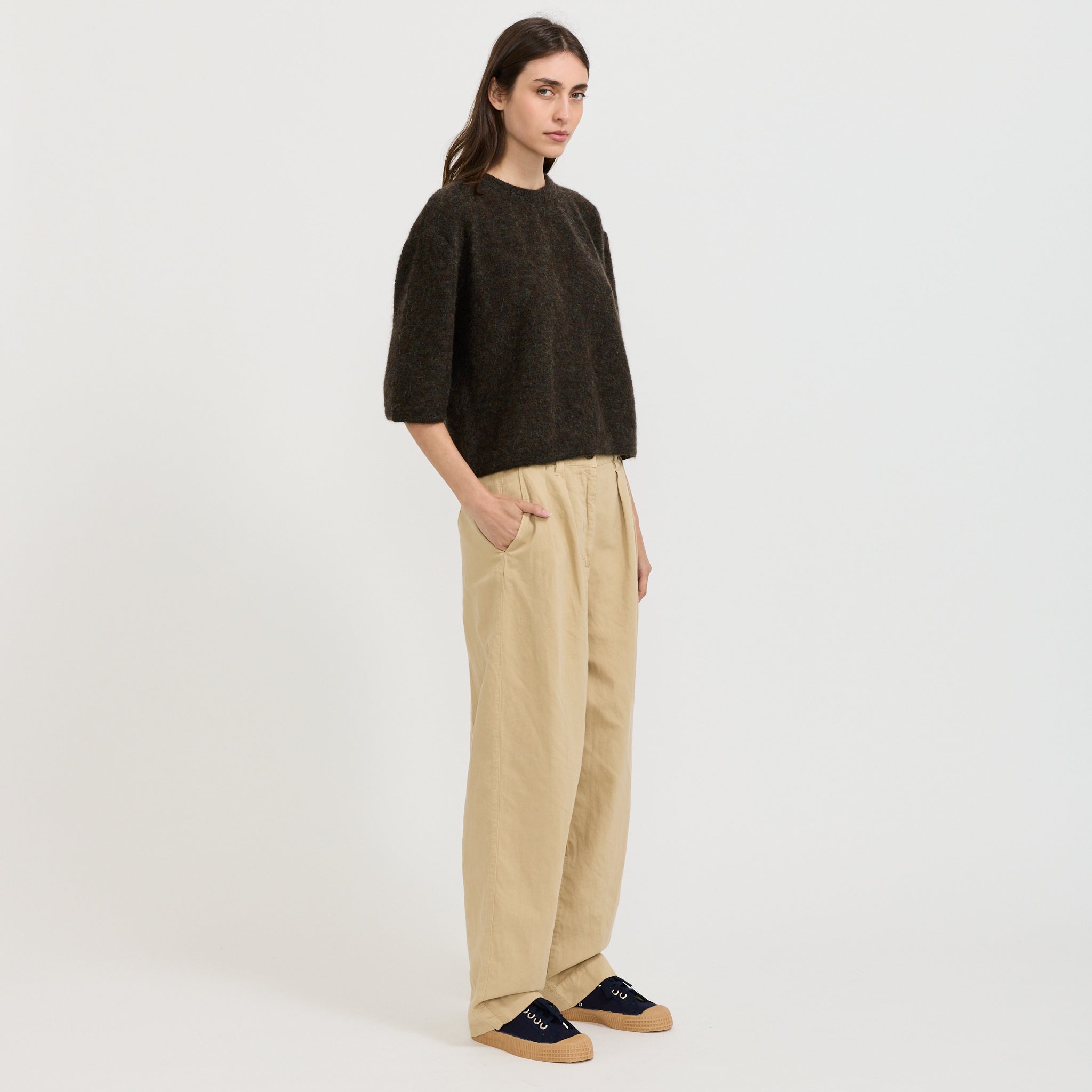 London S/S Jumper Lichen Mix