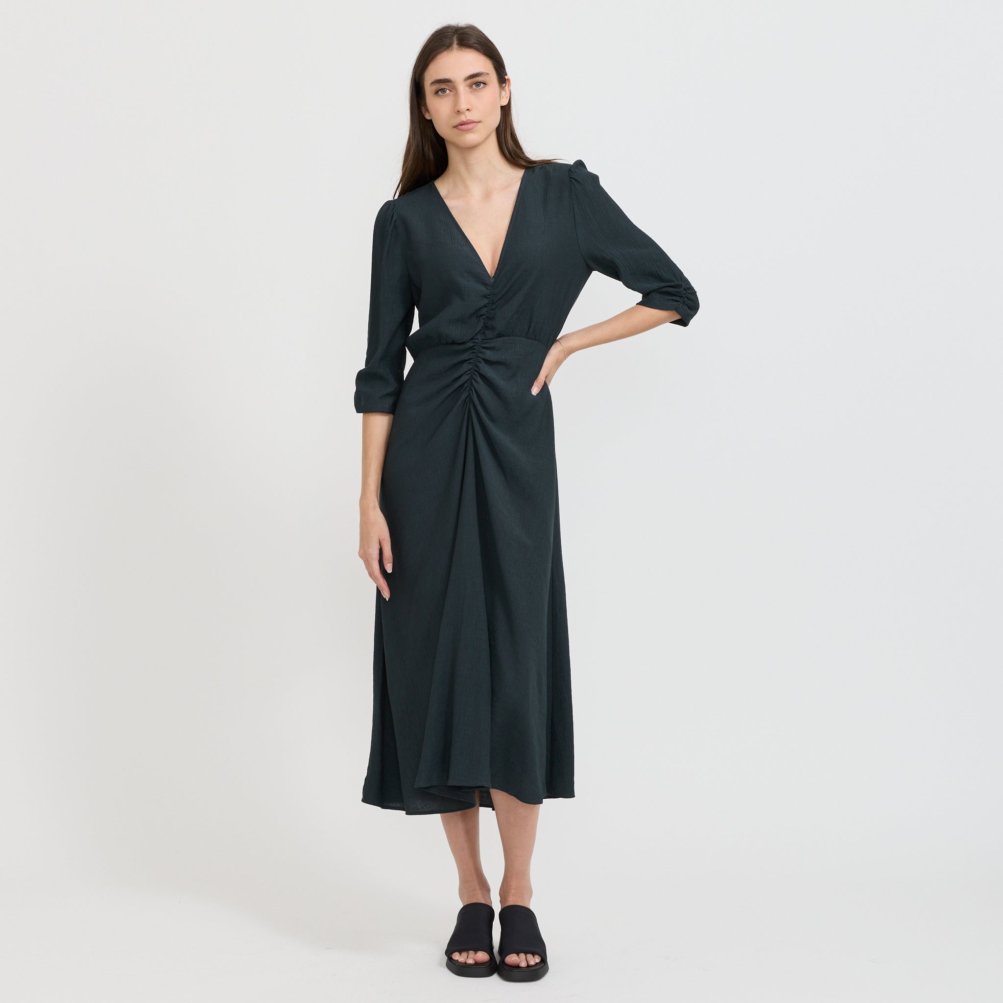 Sessun | Nylia Dress Smoke Green | Maplestore