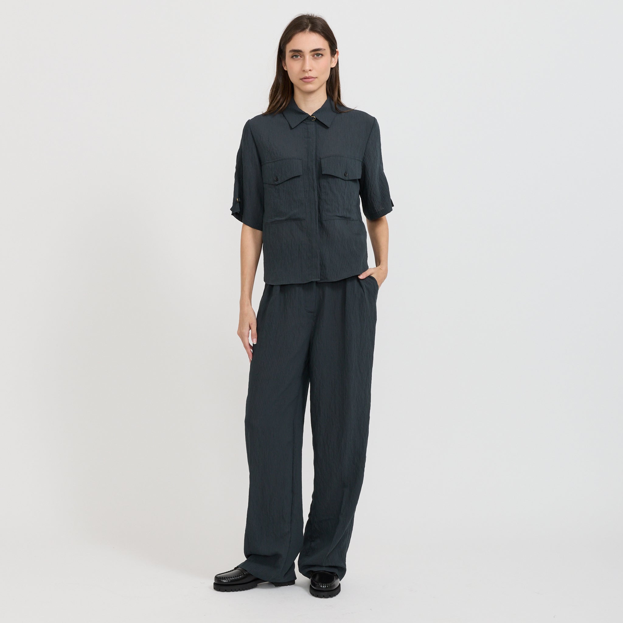 Sessun | Simonin Shirt Smoke Green | Maplestore