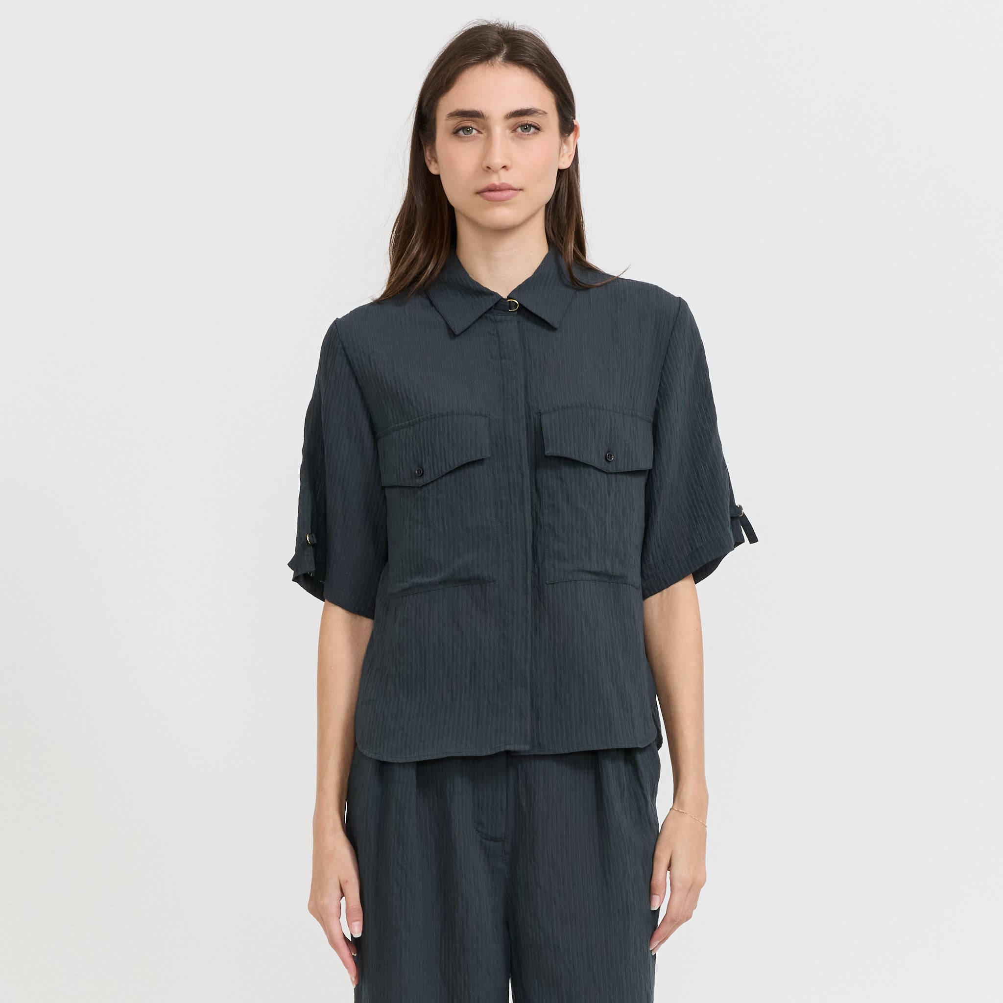 Sessun | Simonin Shirt Smoke Green | Maplestore