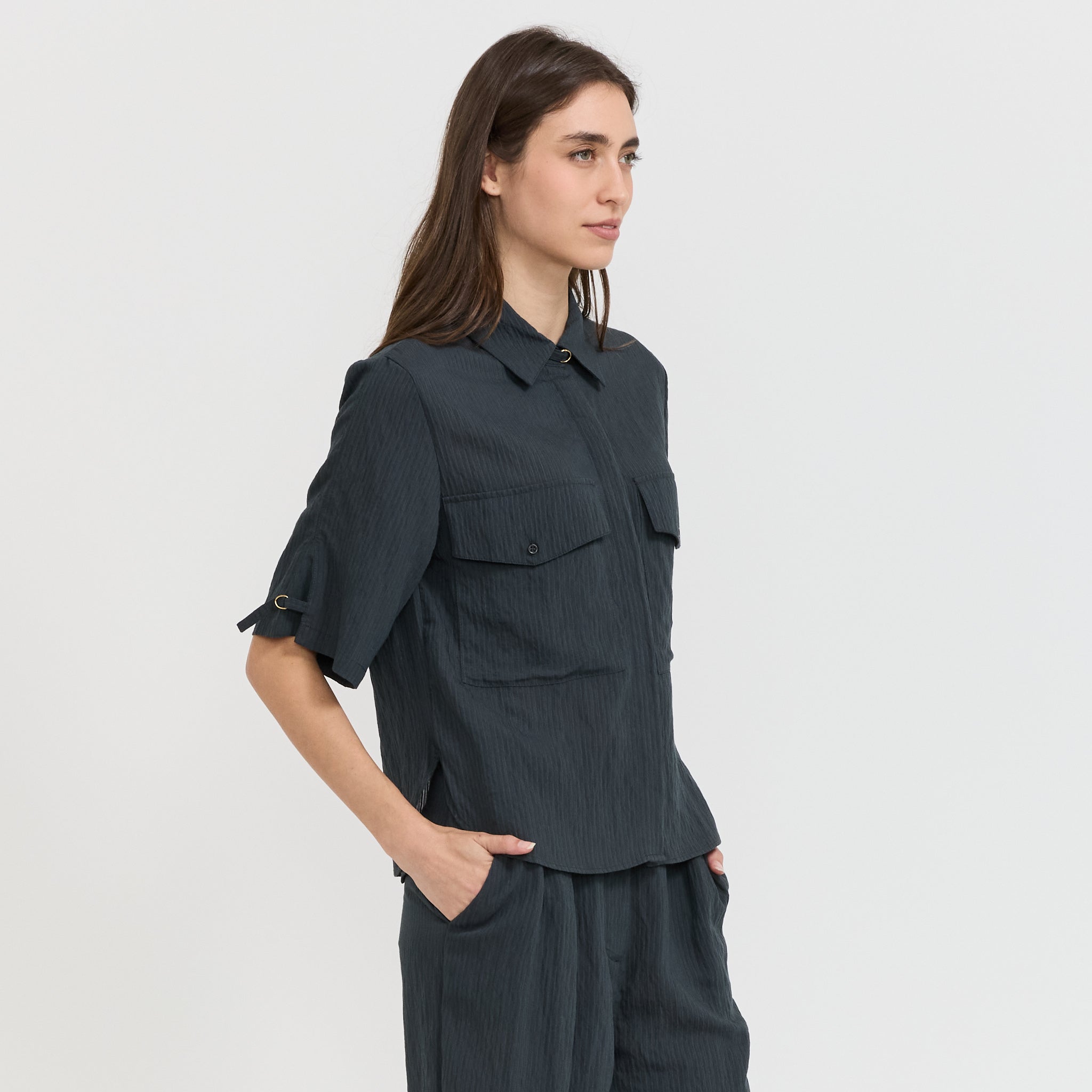 Sessun | Simonin Shirt Smoke Green | Maplestore