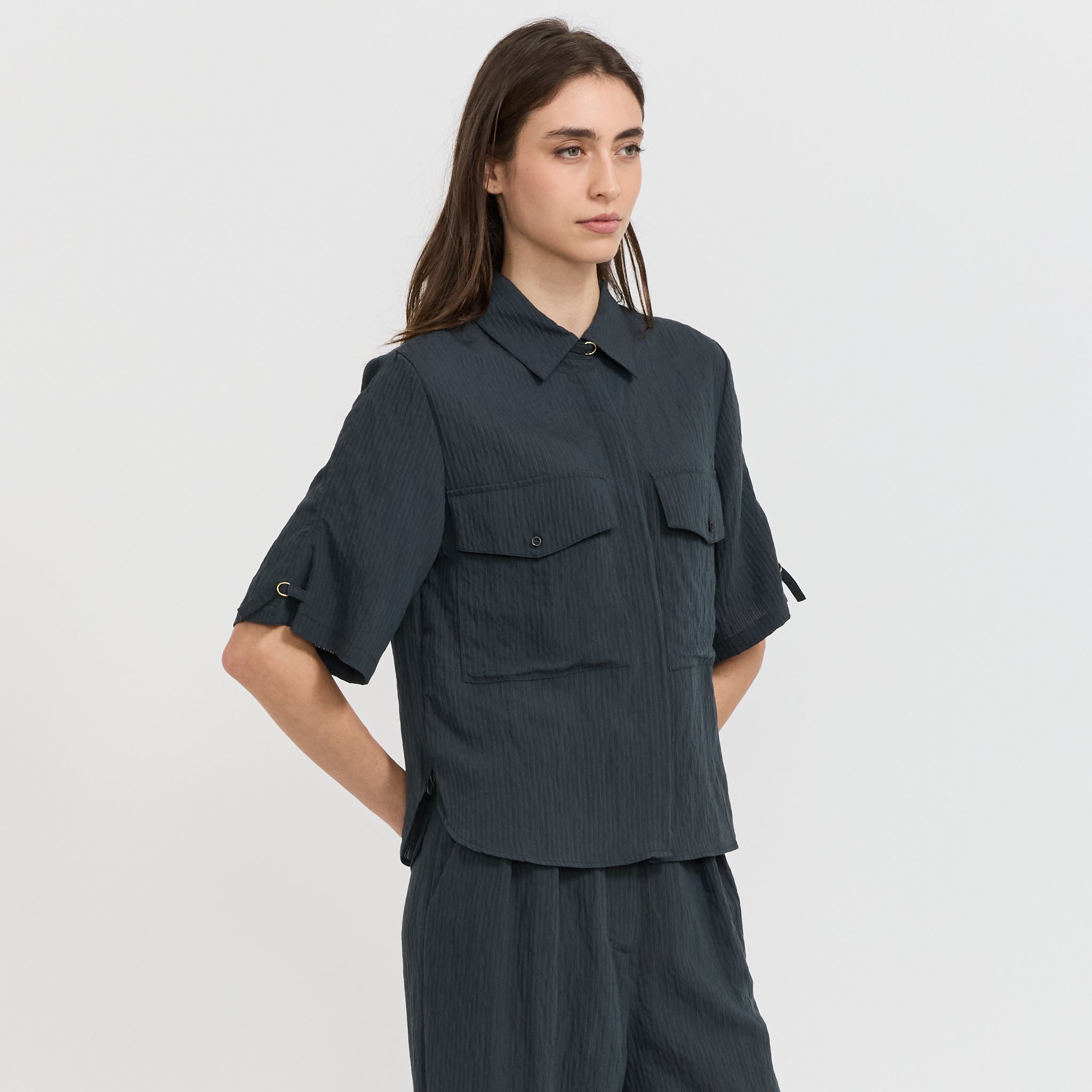 Sessun | Simonin Shirt Smoke Green | Maplestore