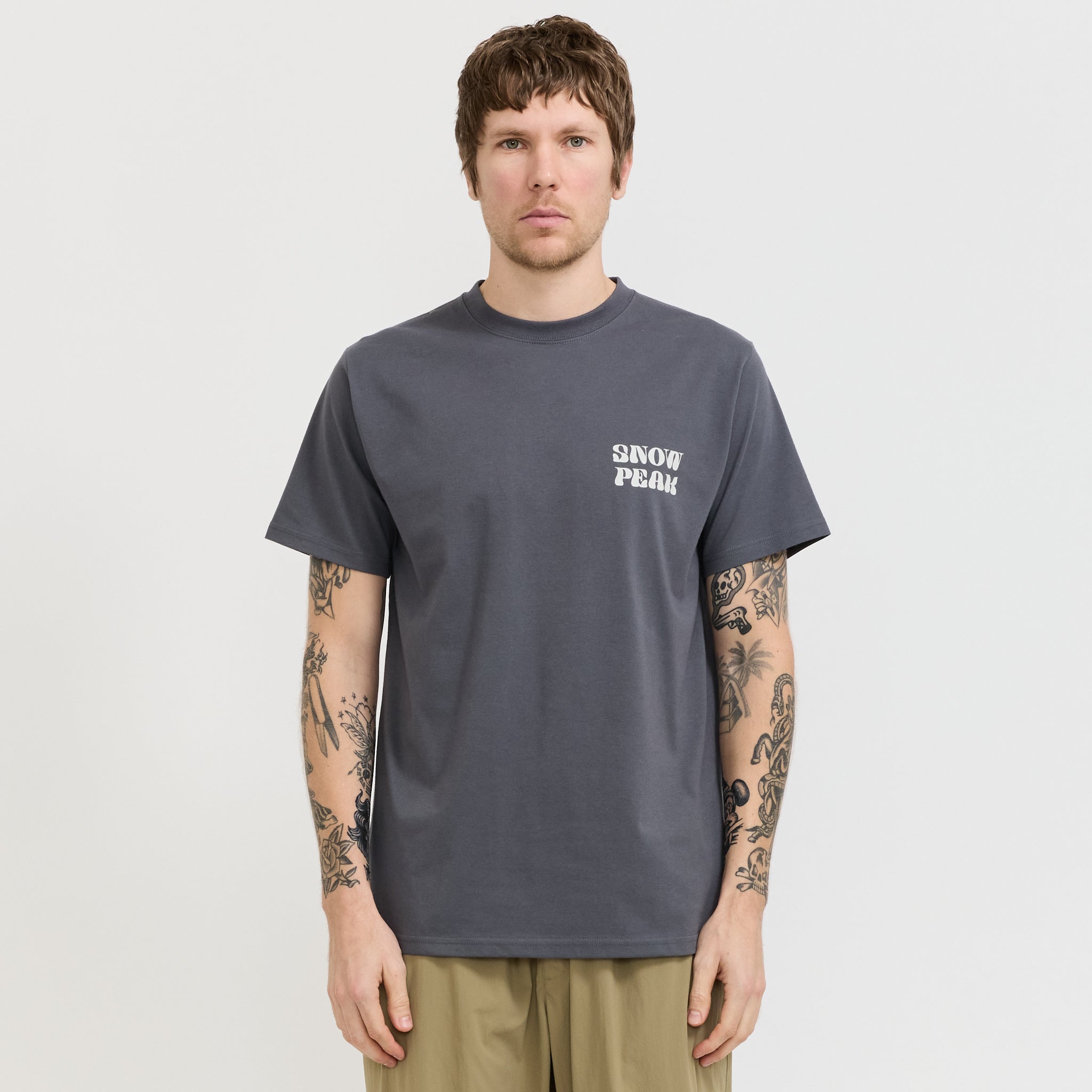 Camping Graphic T-Shirt Charcoal