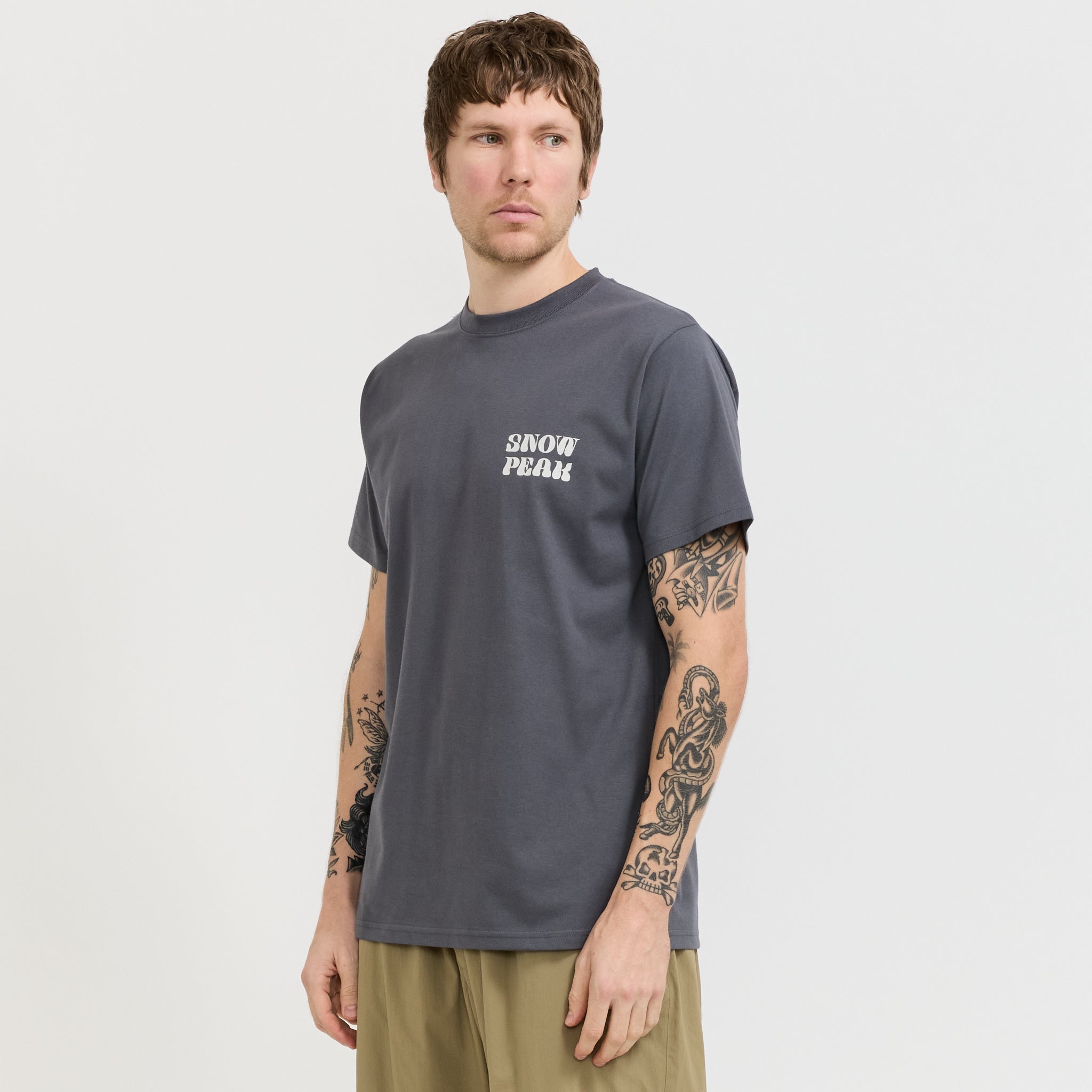 Camping Graphic T-Shirt Charcoal