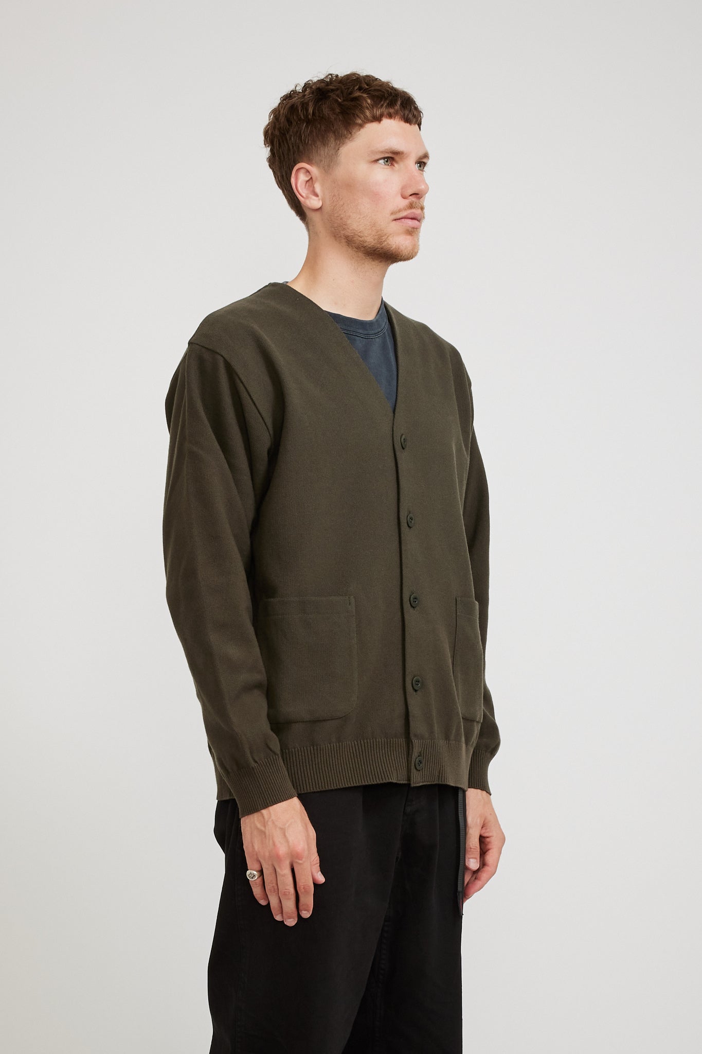 Snow Peak | Co/Pe Knit Cardigan Olive | Maplestore