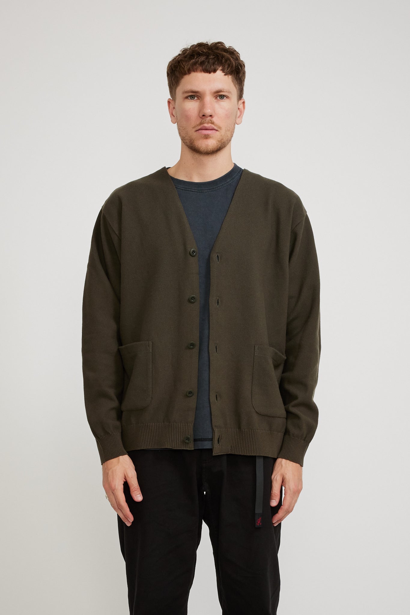 Snow Peak | Co/Pe Knit Cardigan Olive | Maplestore