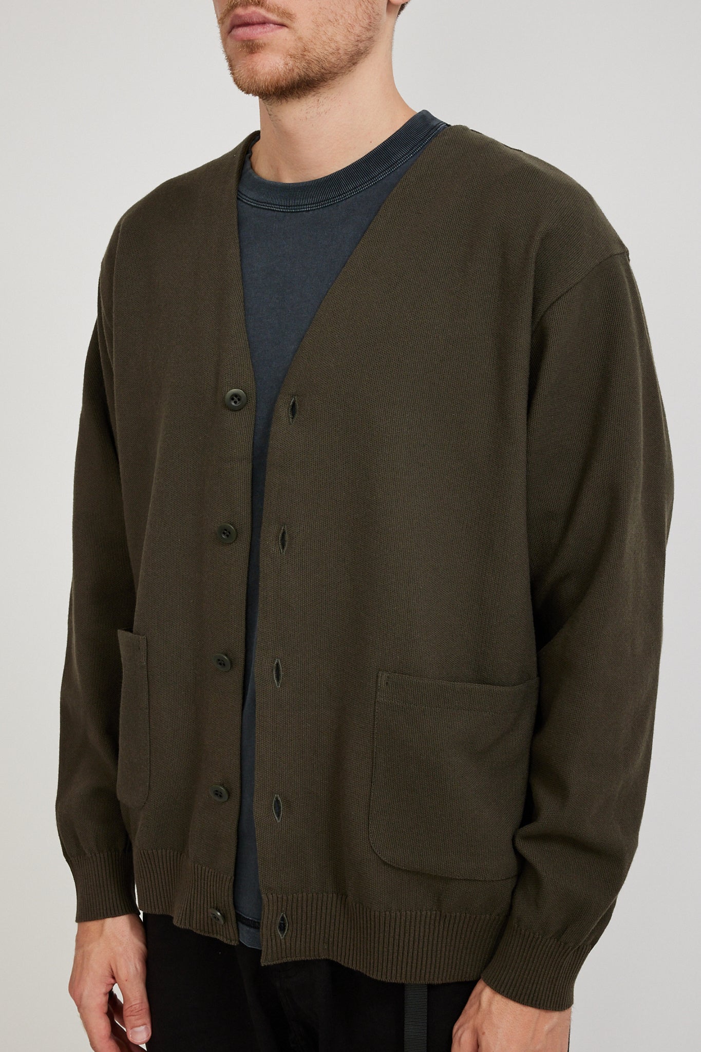 Snow Peak | Co/Pe Knit Cardigan Olive | Maplestore