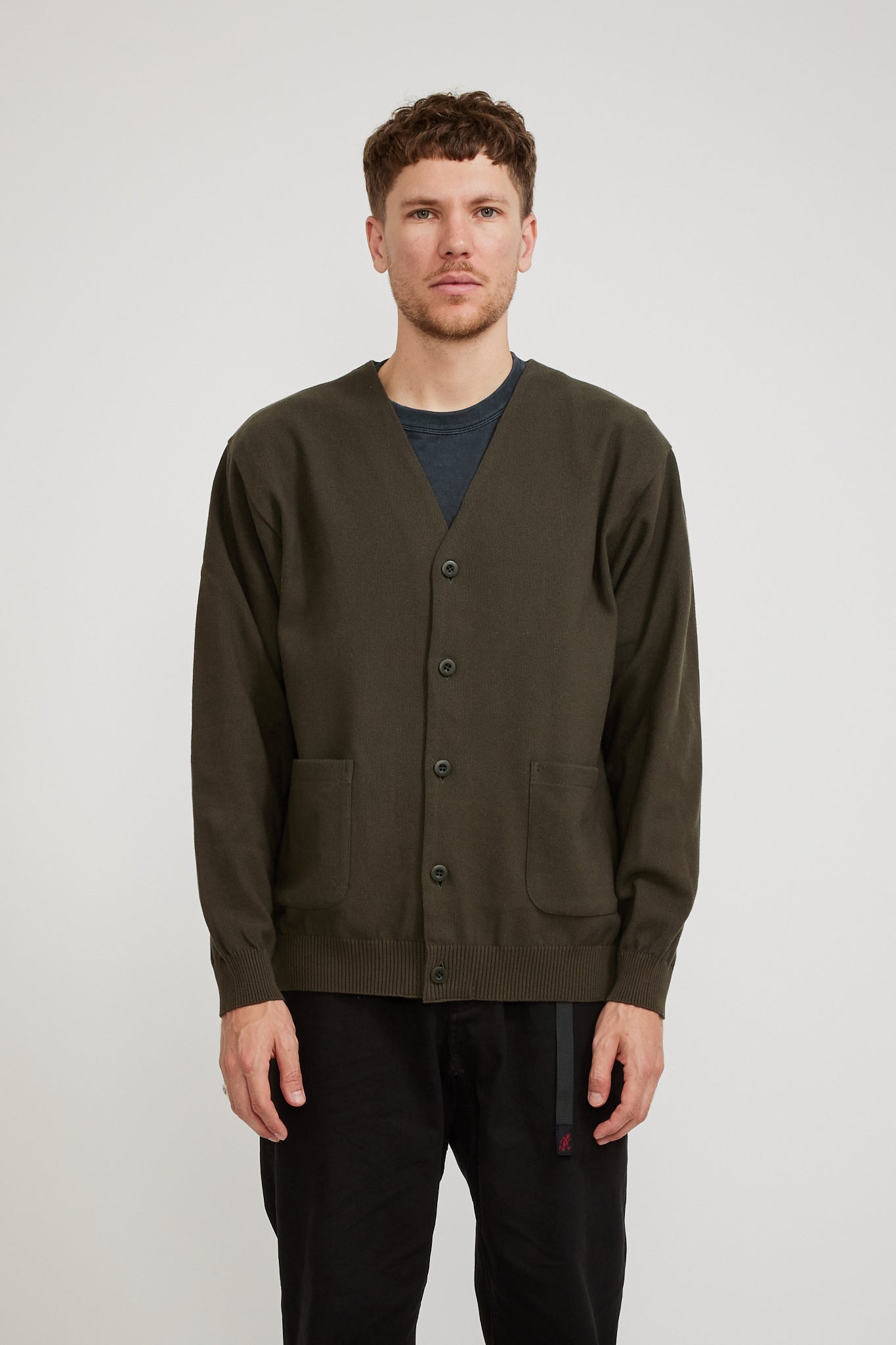 Snow Peak | Co/Pe Knit Cardigan Olive | Maplestore