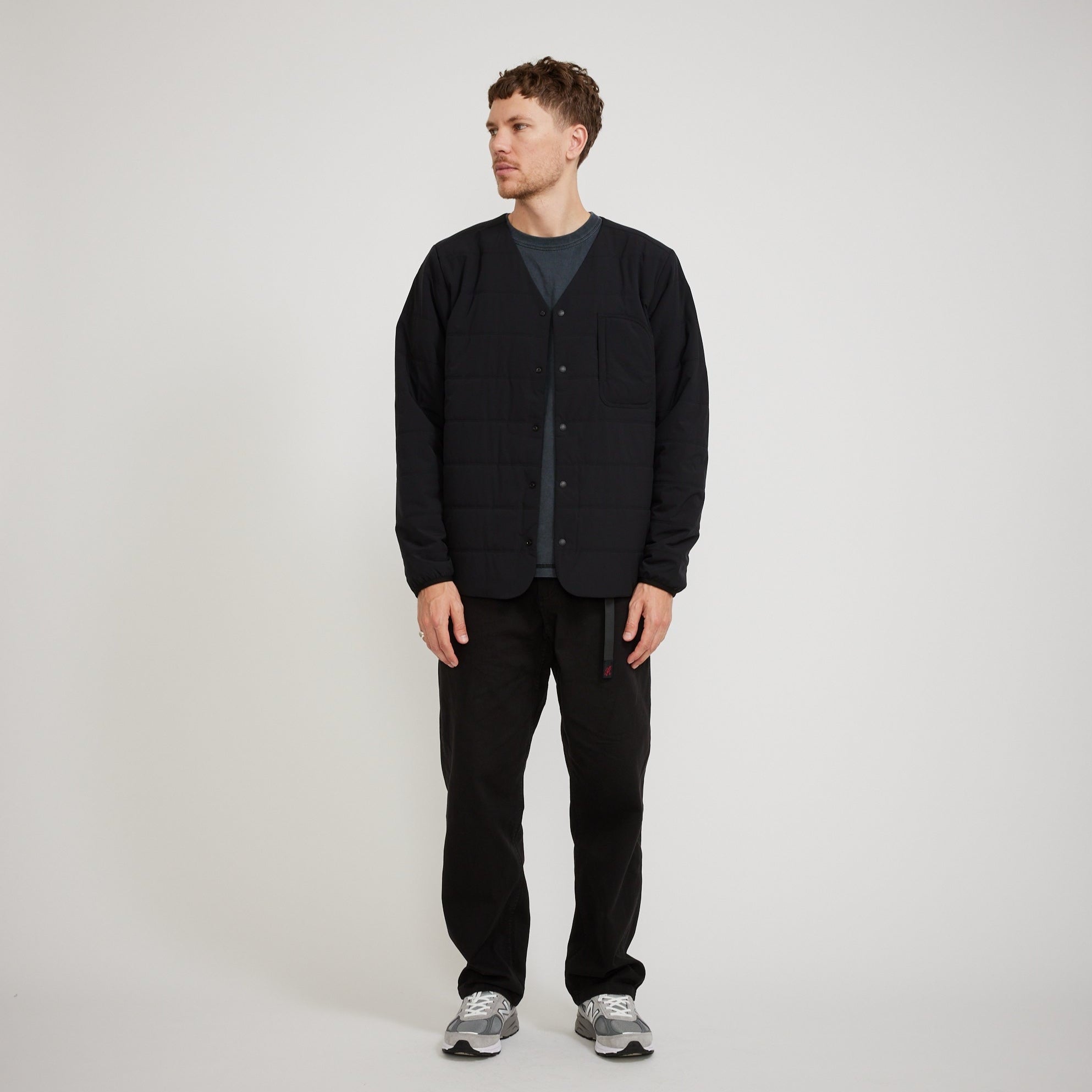 Flexible Insulated Cardigan Black
