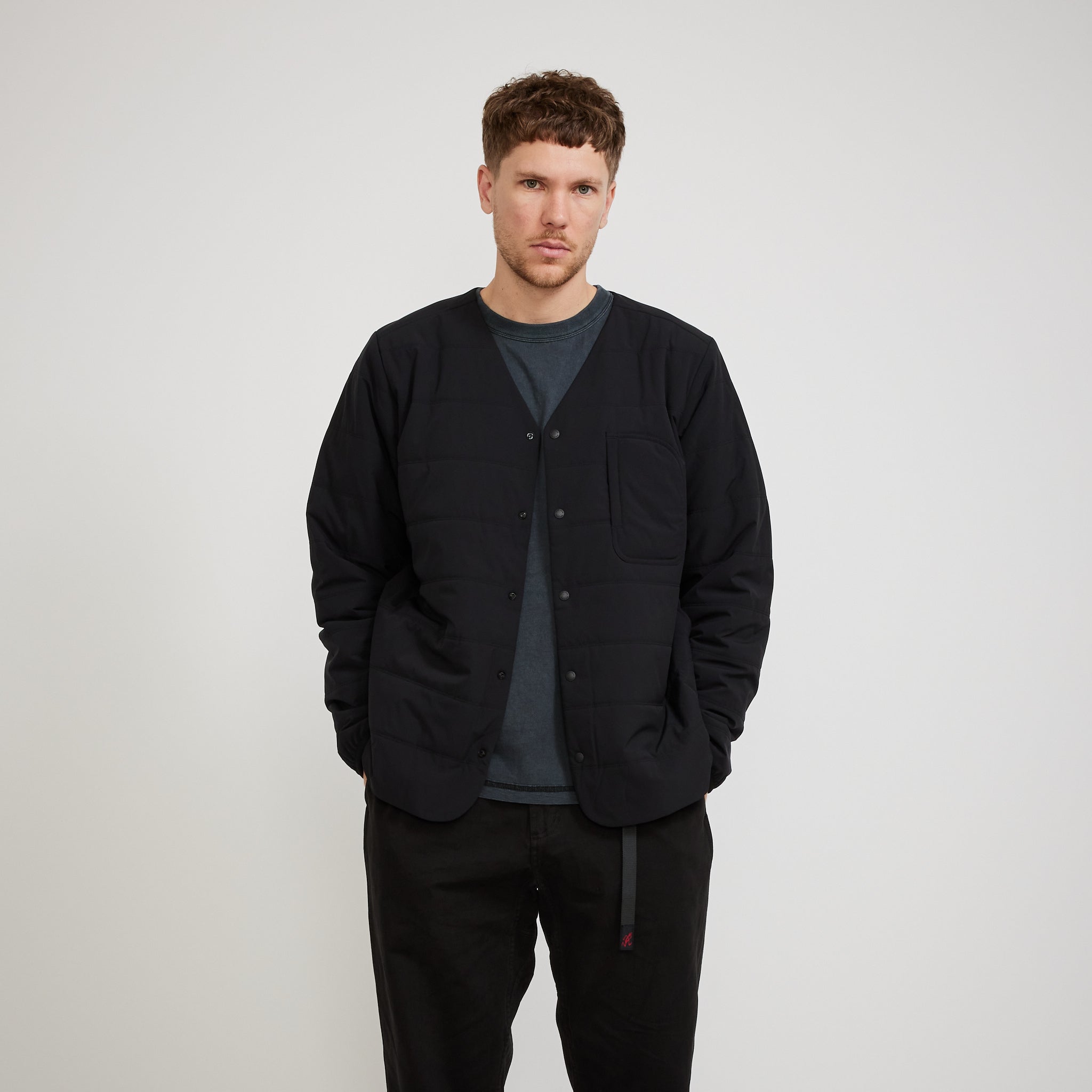 Flexible Insulated Cardigan Black