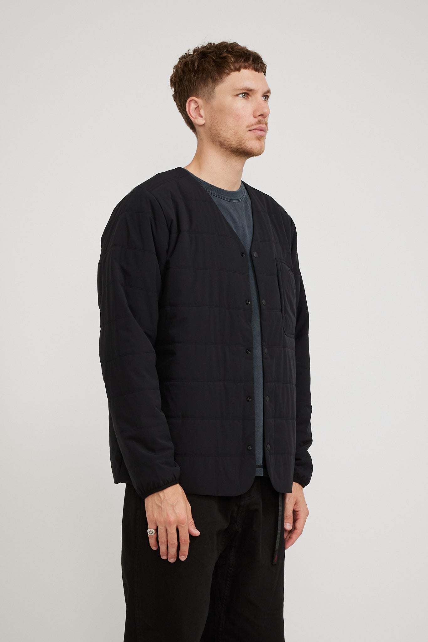 Snow Peak | Flexible Insulated Cardigan Black | Maplestore