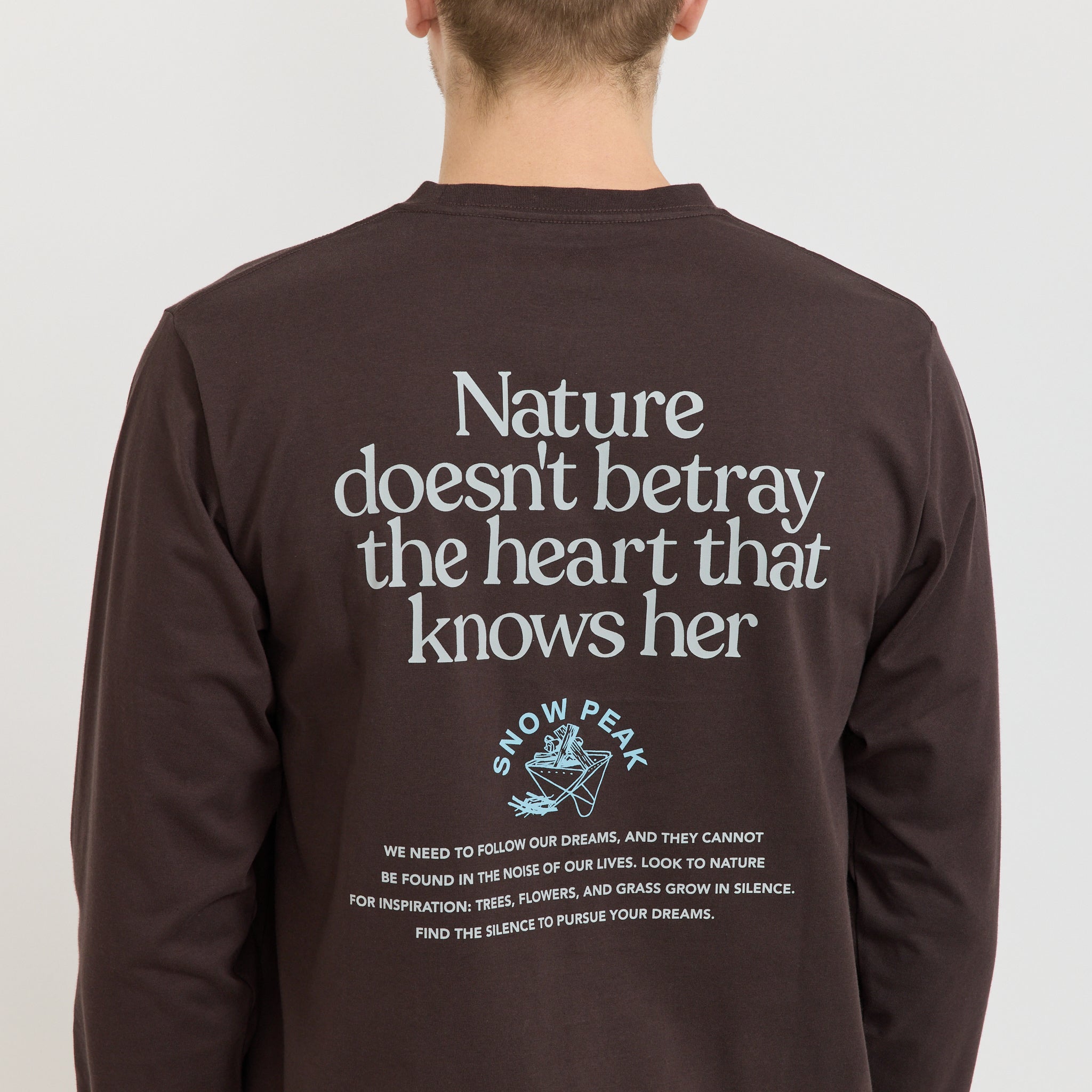 Living With Nature T-Shirt Dark Brown