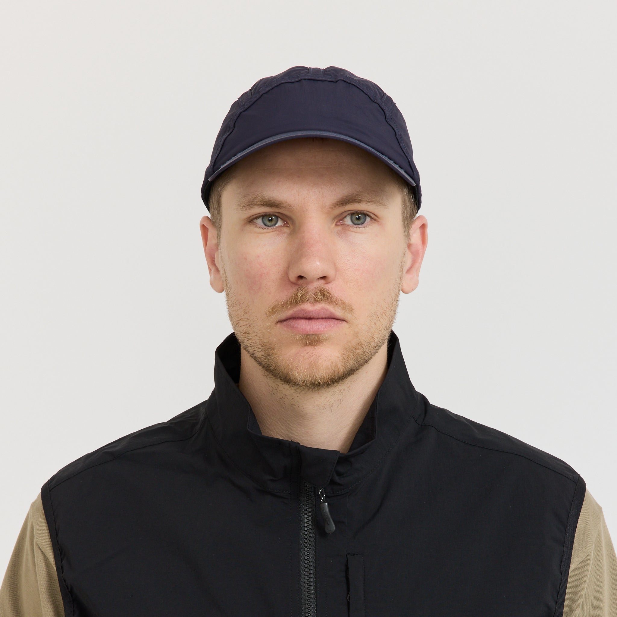 Nylon Tussah Cap Navy