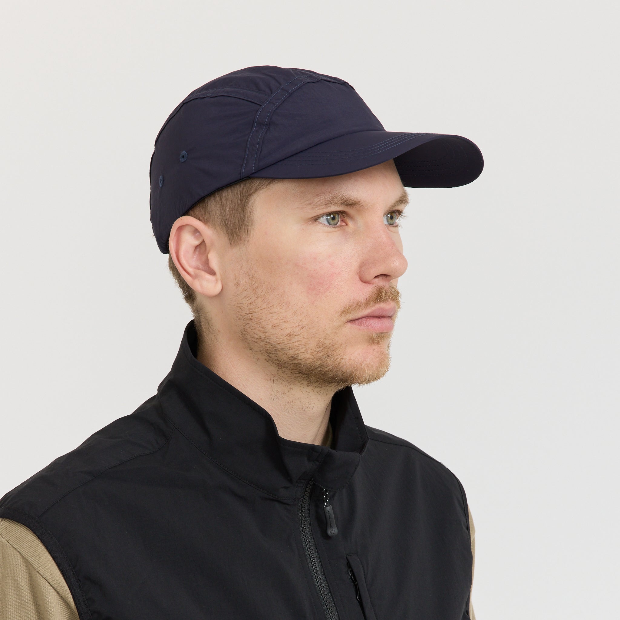 Nylon Tussah Cap Navy