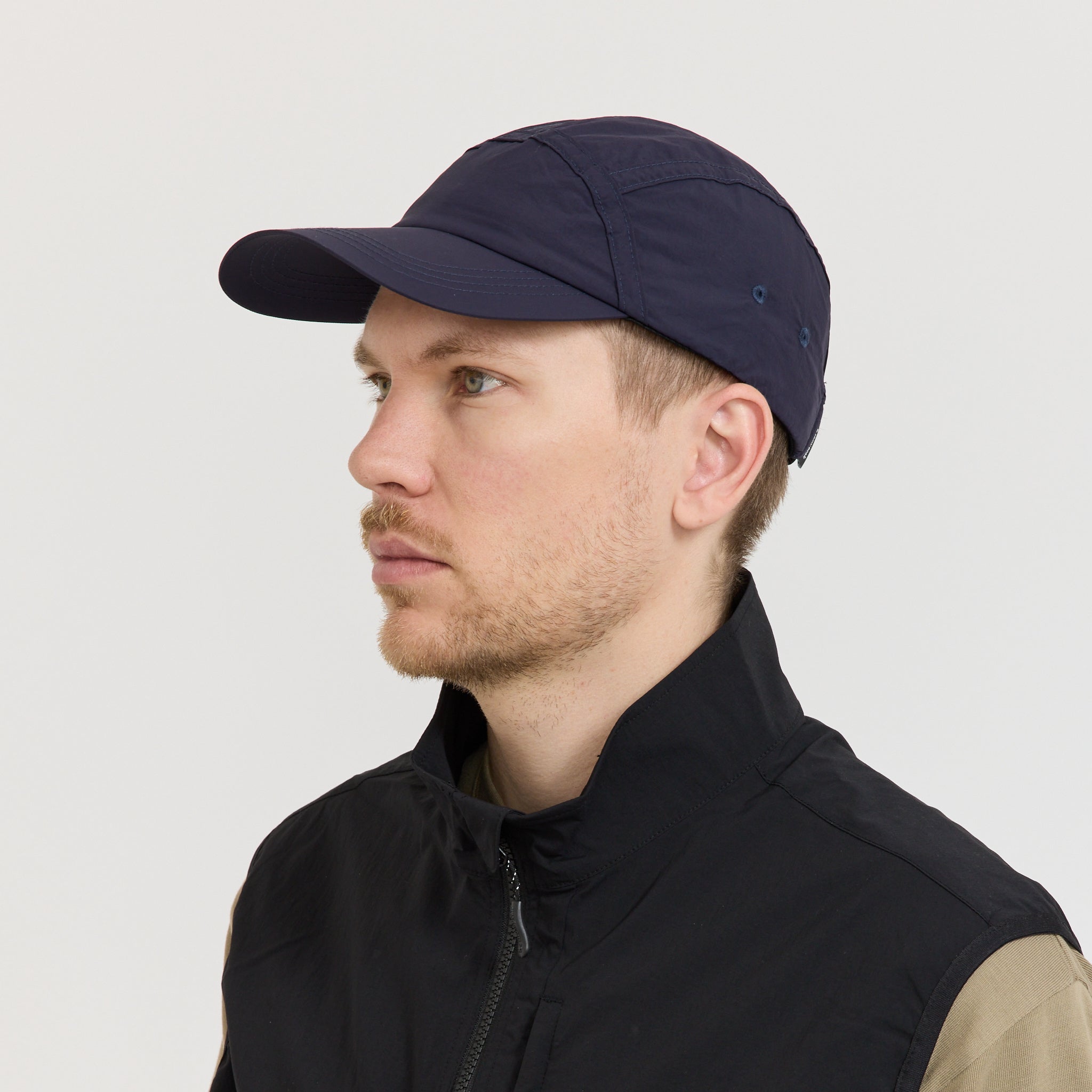 Nylon Tussah Cap Navy