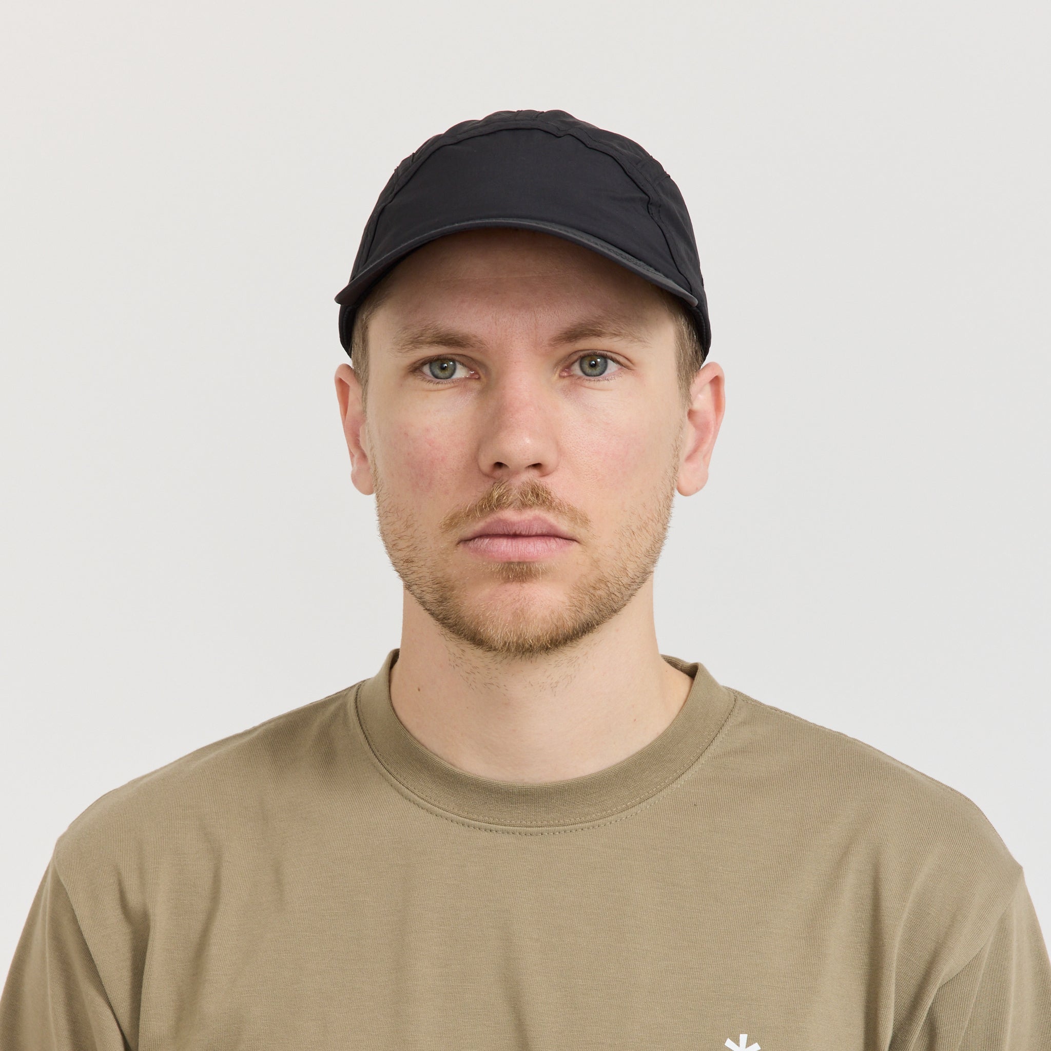 Nylon Tussah Cap Black