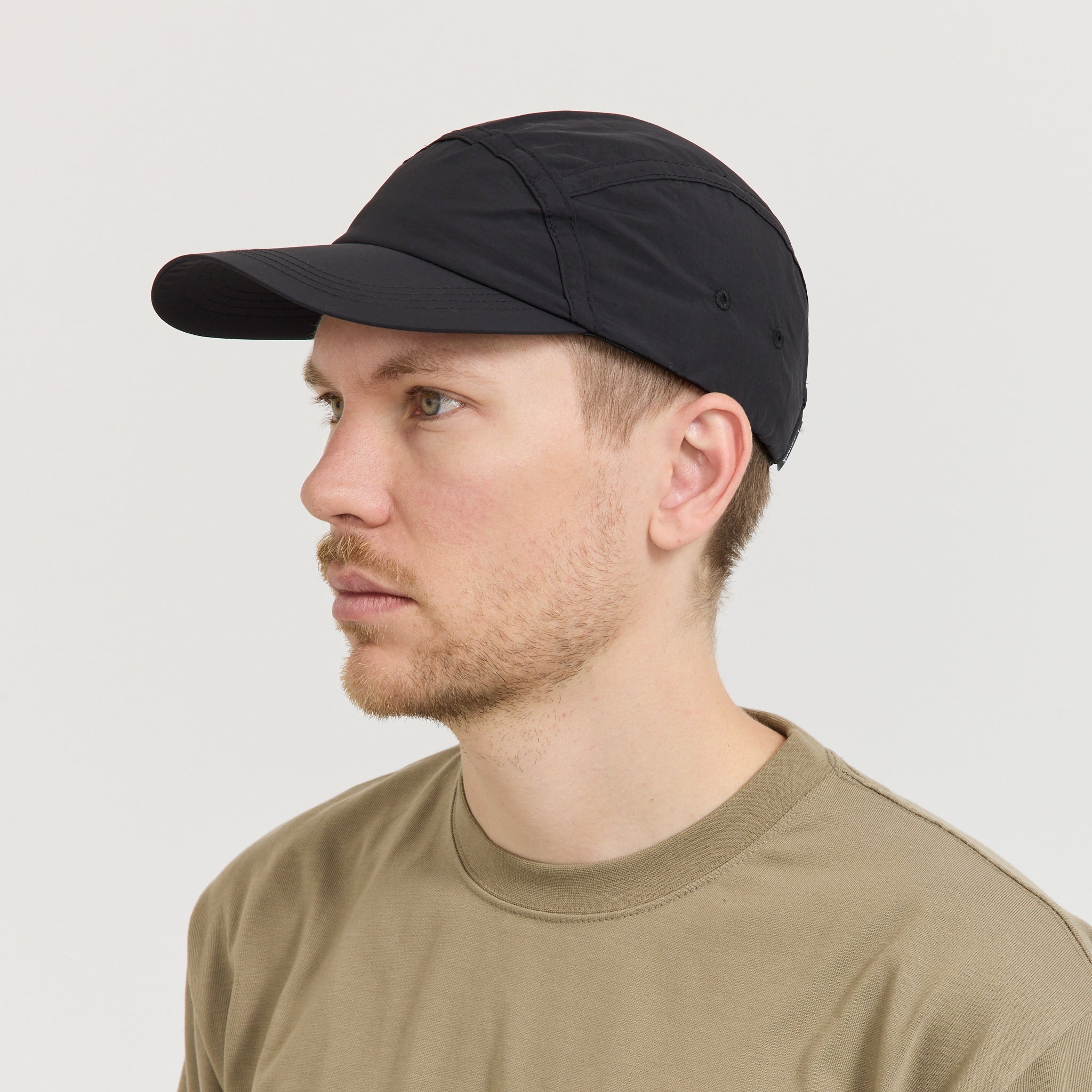 Nylon Tussah Cap Black