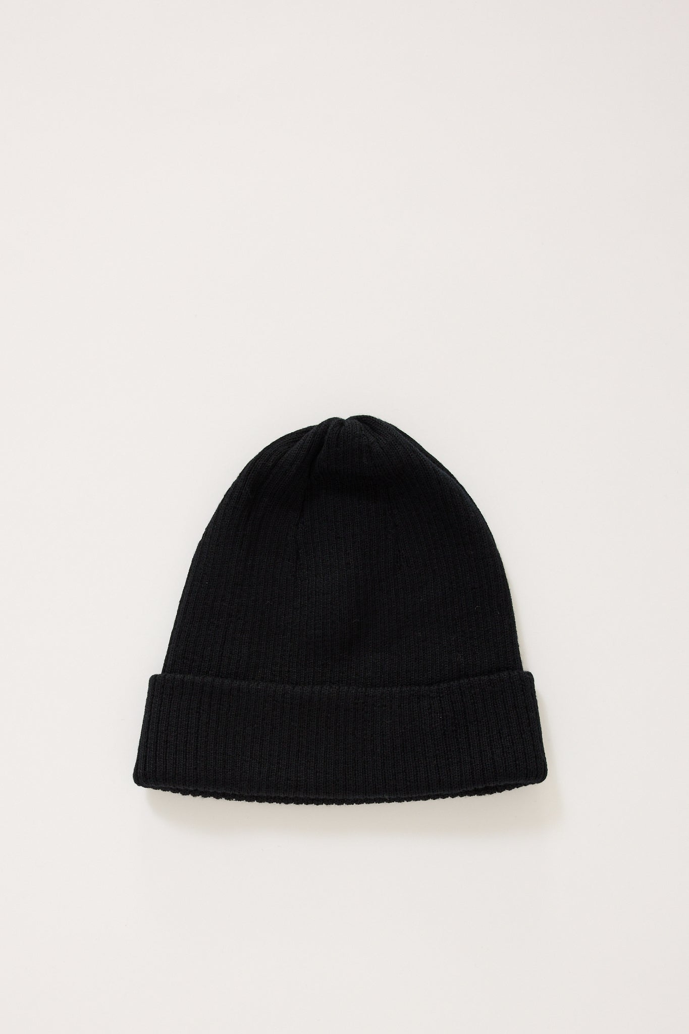 Rib Knit Cap Black