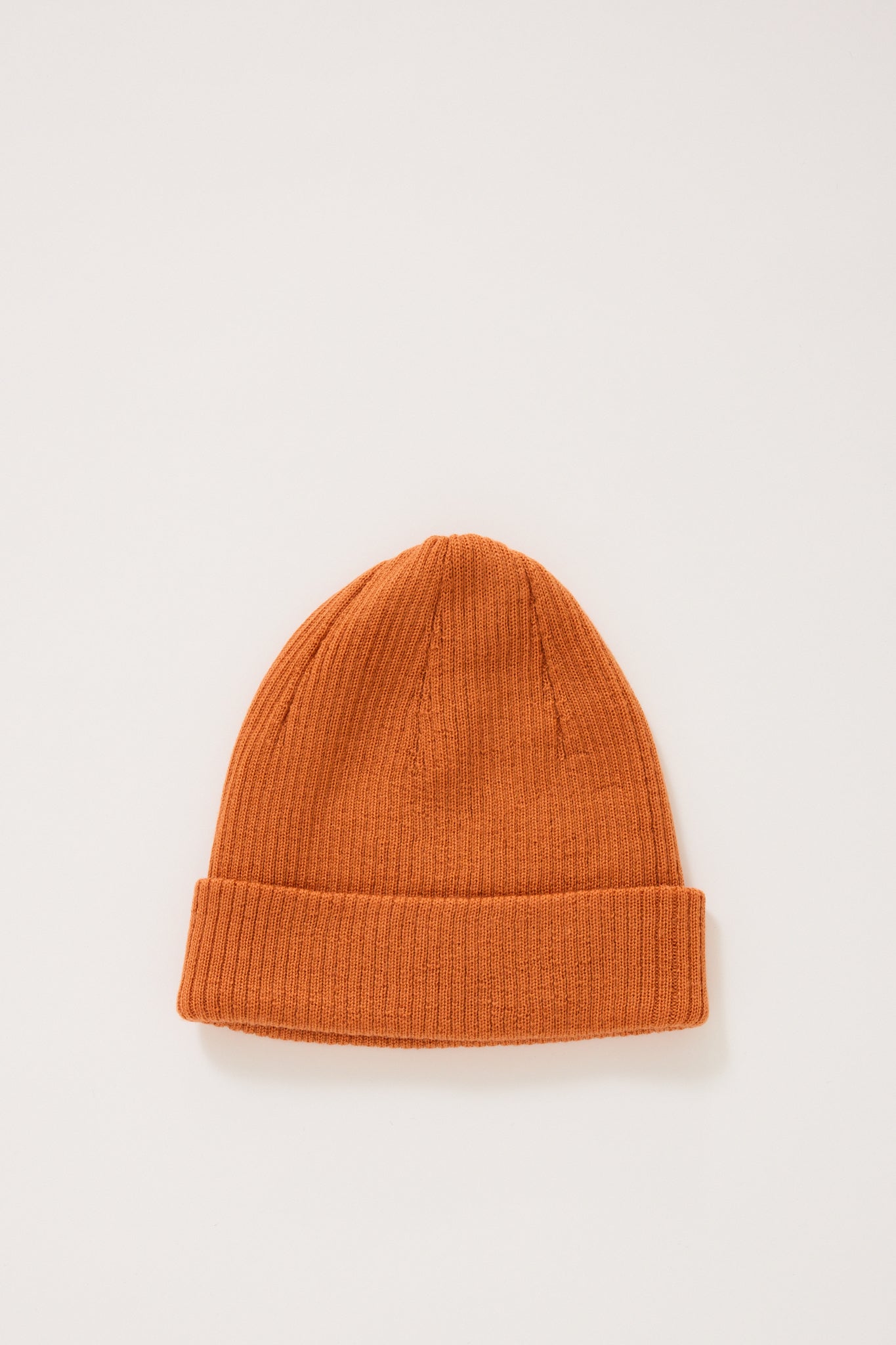 Rib Knit Cap Orange