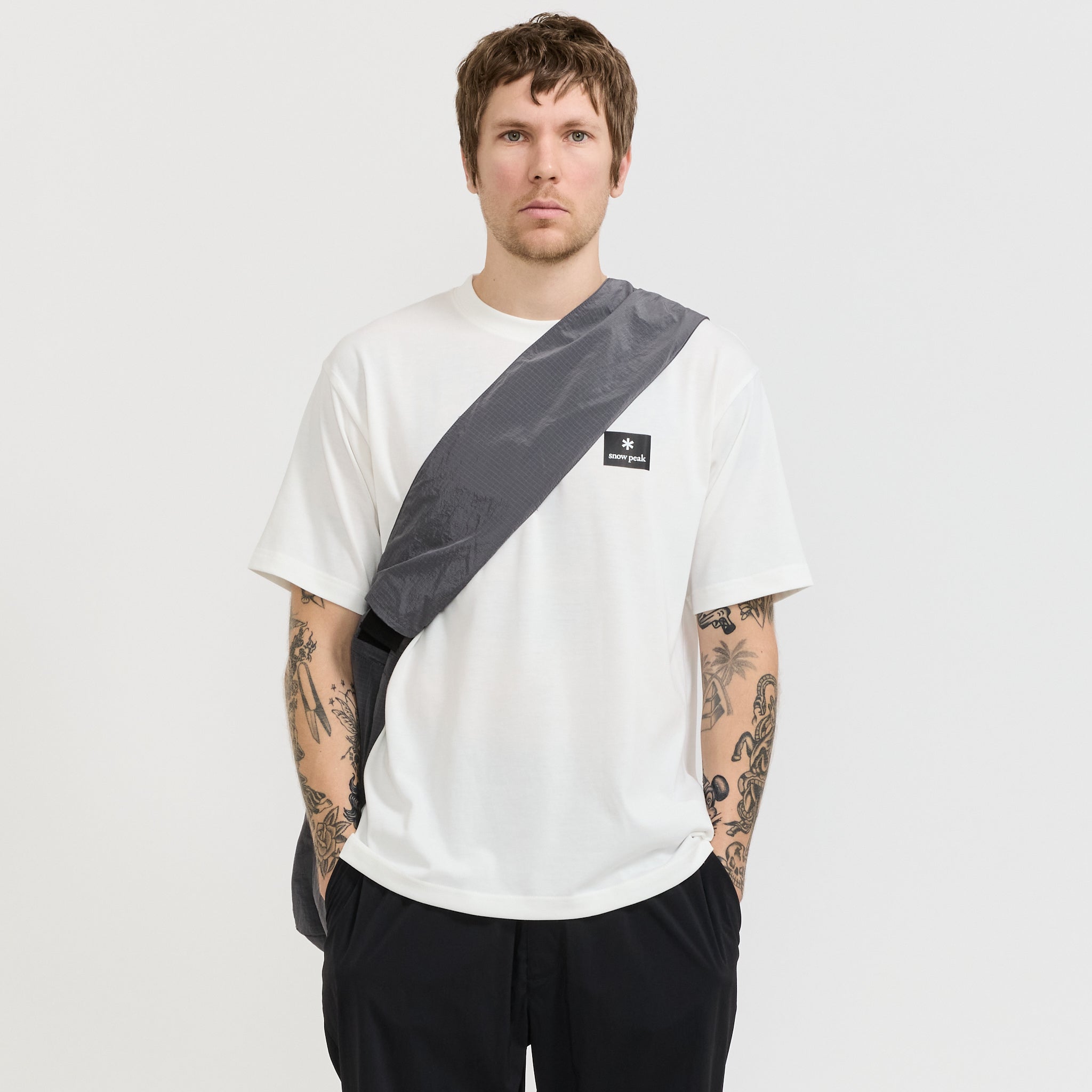 Ripstop Wrap Cross Bag Charcoal