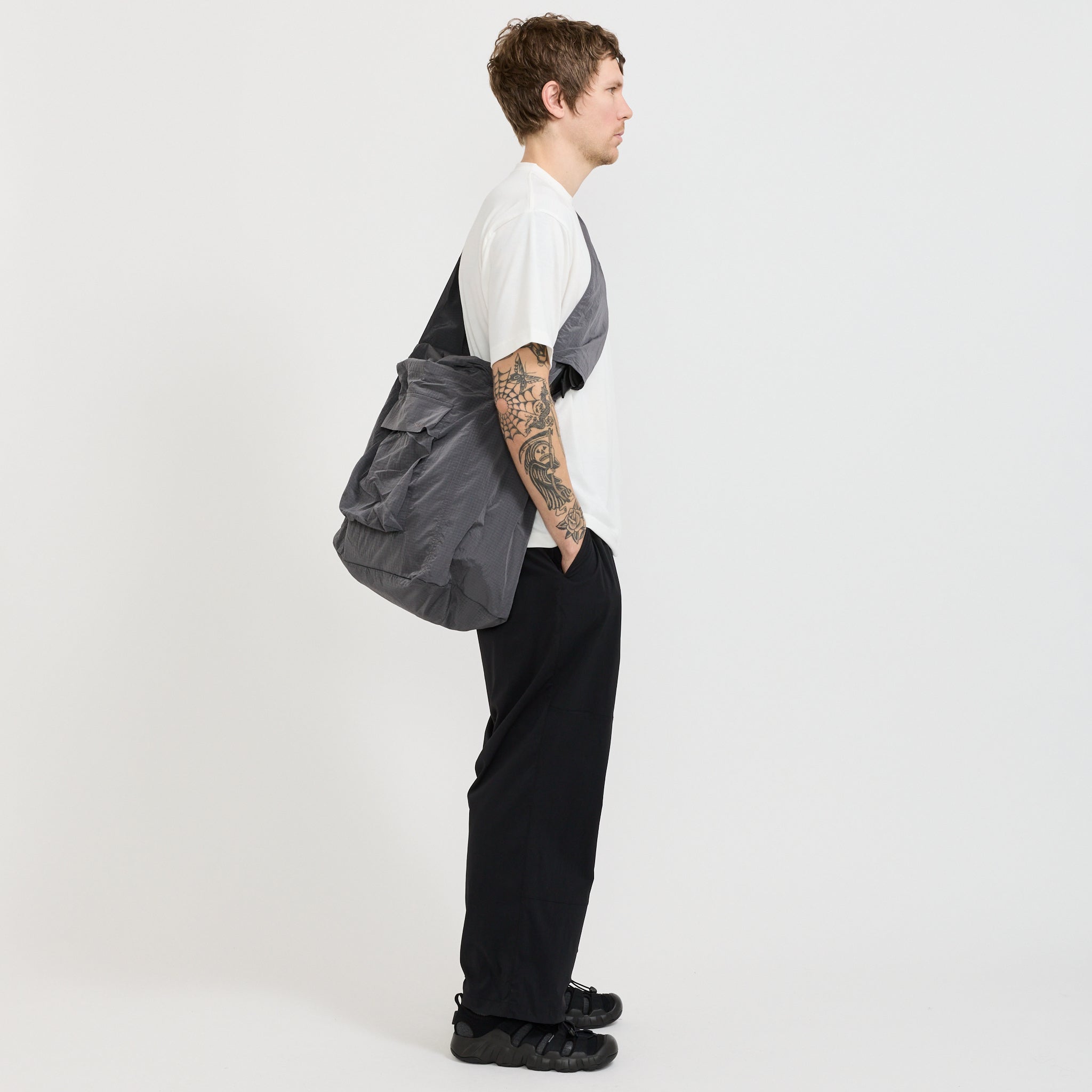 Ripstop Wrap Cross Bag Charcoal