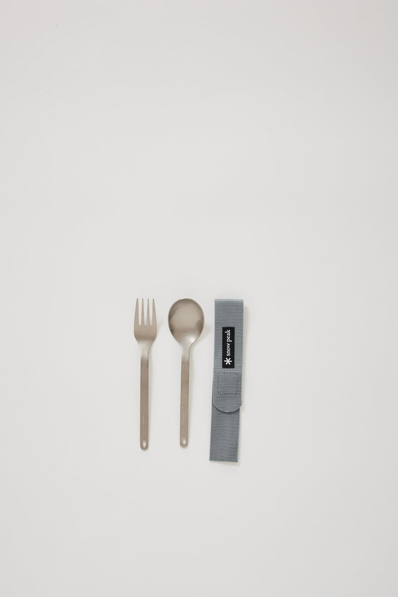Snow Peak Titanium Fork & Spoon Set Maplestore