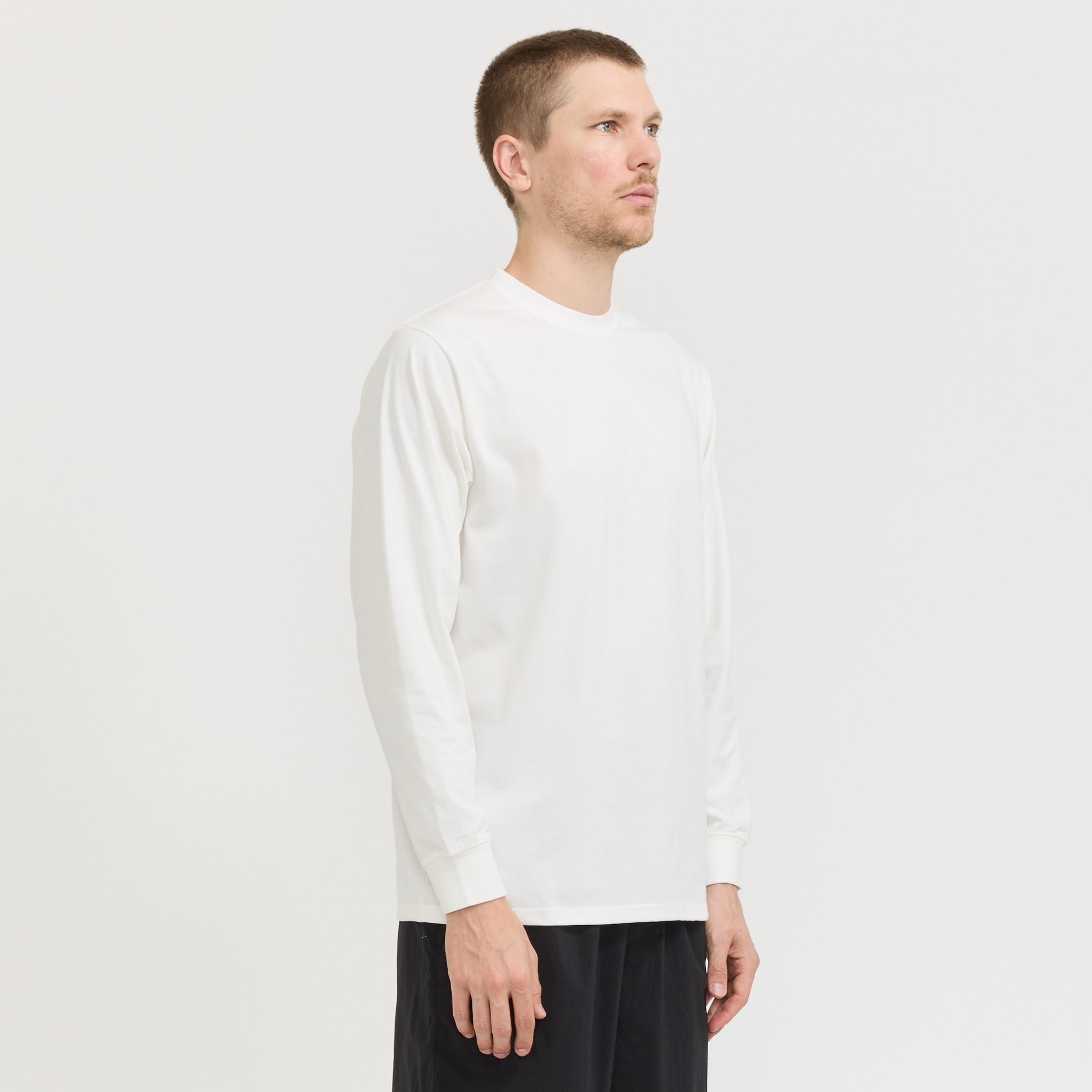 Snow Peak Typography L/S T-Shirt Off White