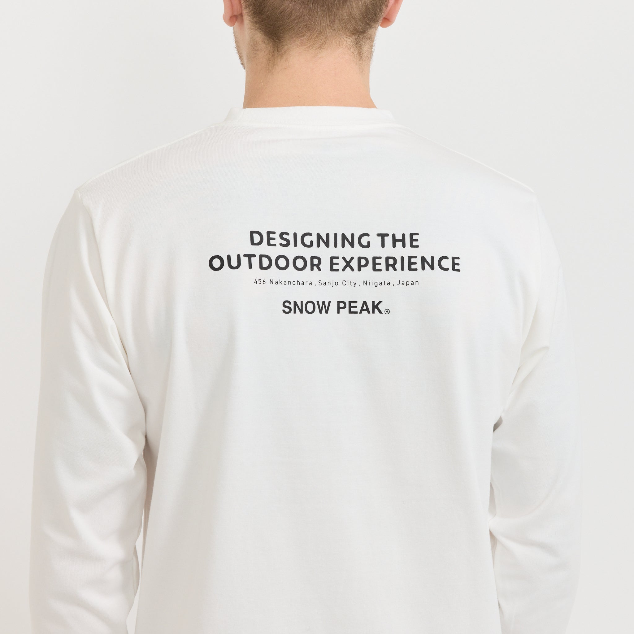 Snow Peak Typography L/S T-Shirt Off White