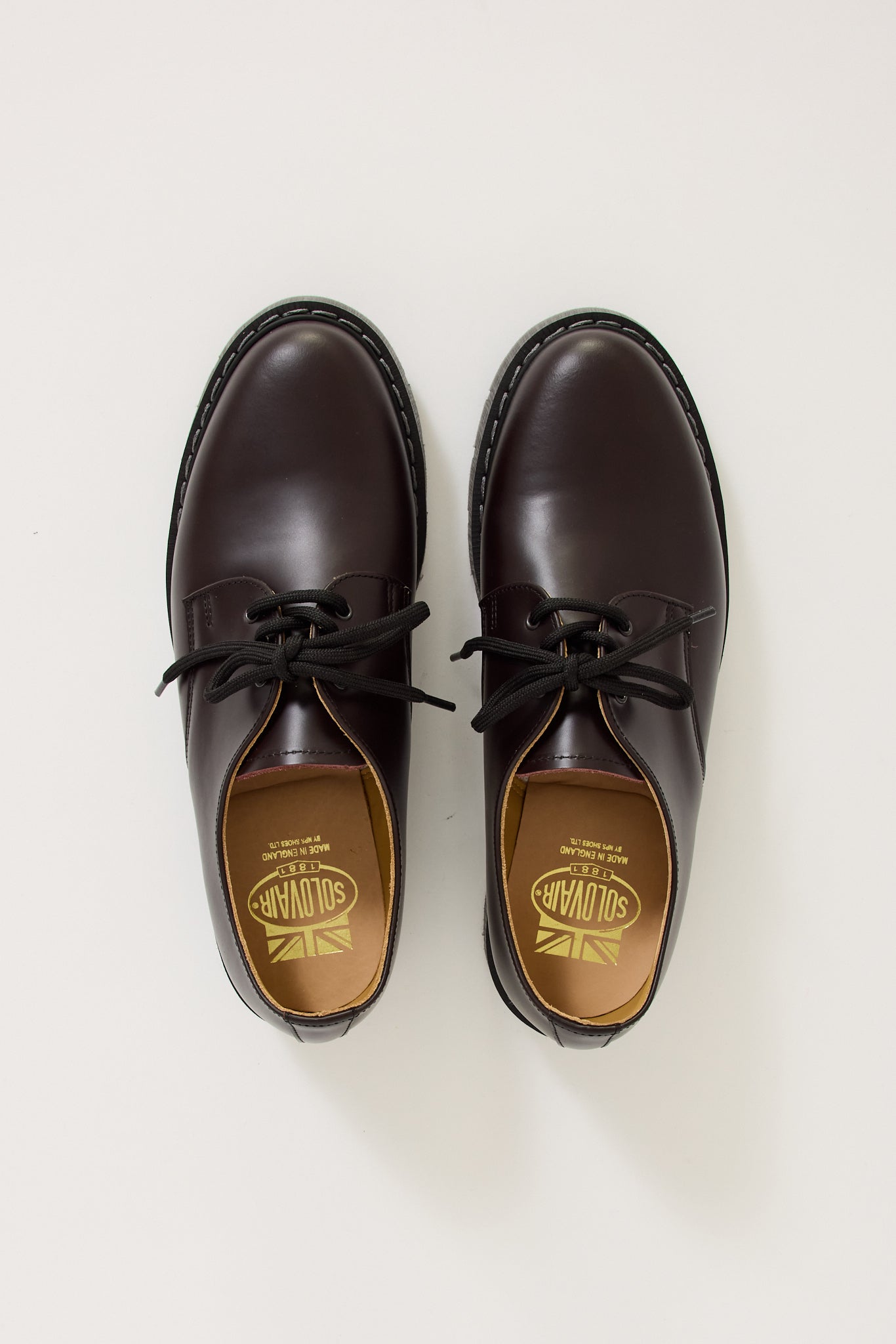 Solovair | Hi Shine Gibson Derby Dark Plum | Maplestore