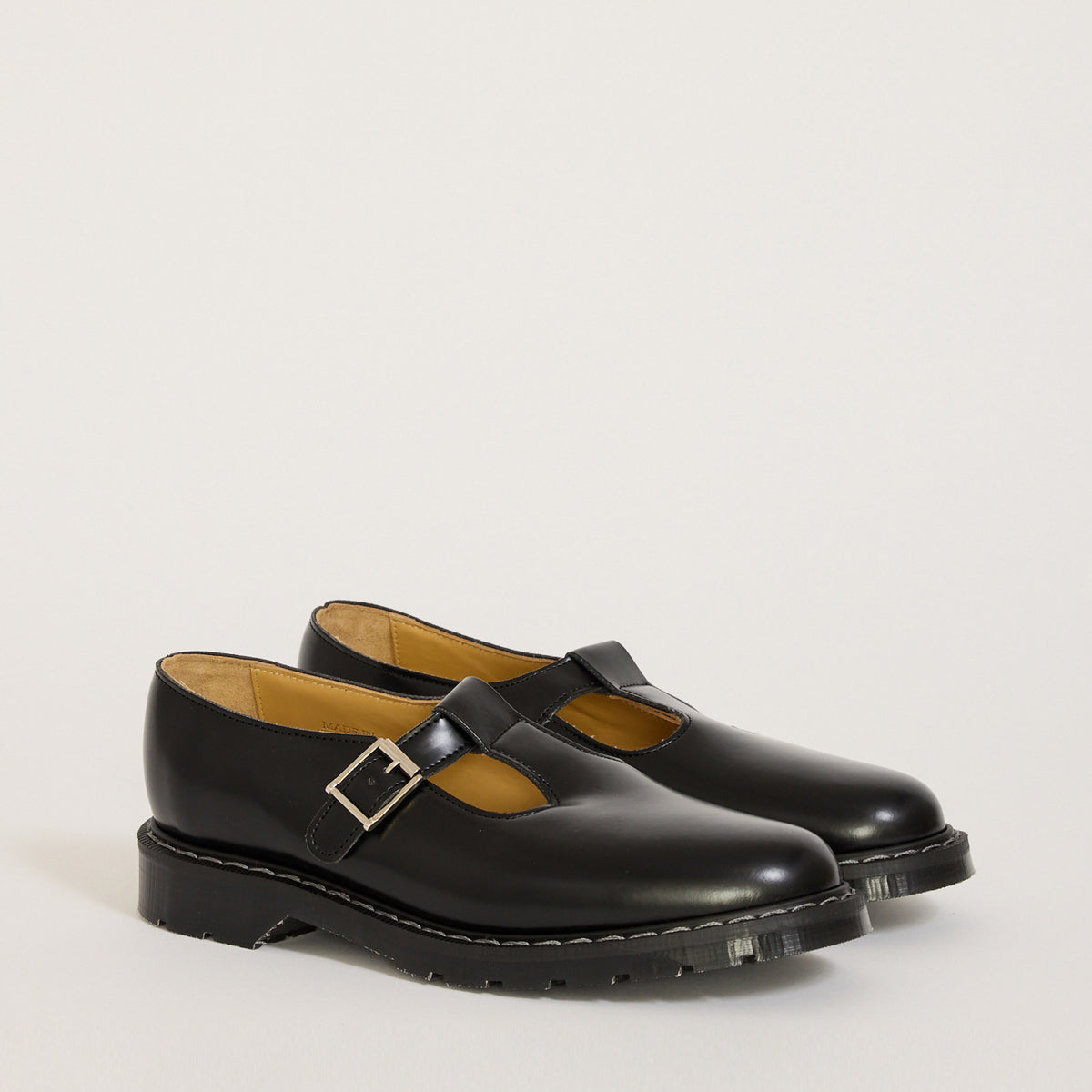 Solovair Hi Shine Mary Jane Black | Maplestore