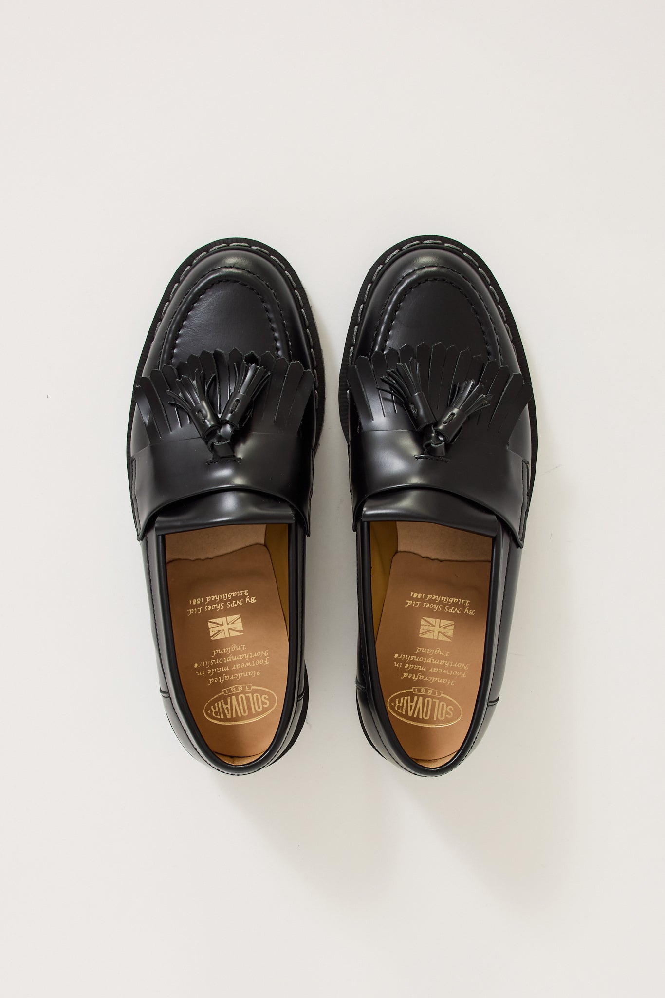 Solovair | Hi Shine Tassel Loafer Black | Maplestore