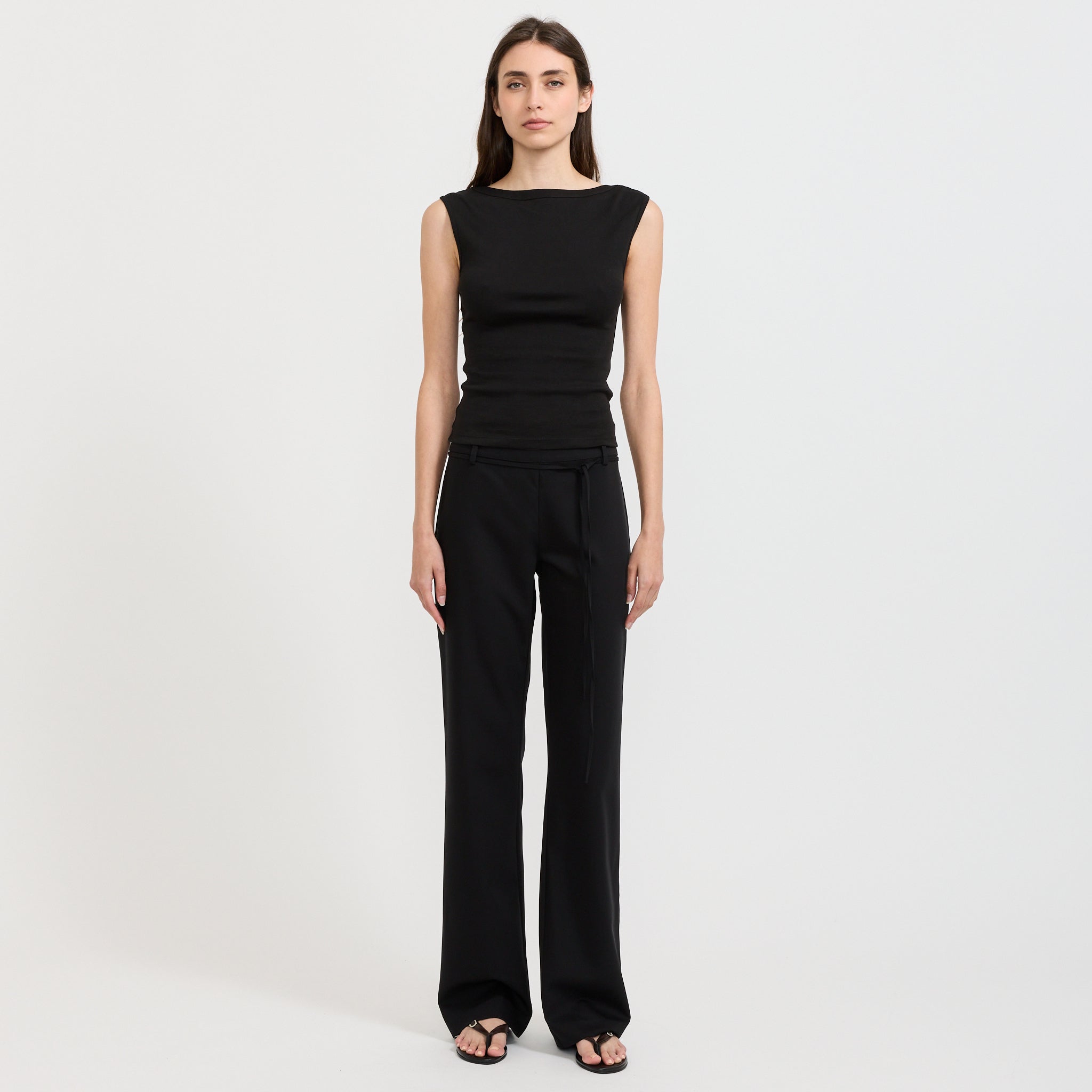 90s Rouleau Minimal Pants Black