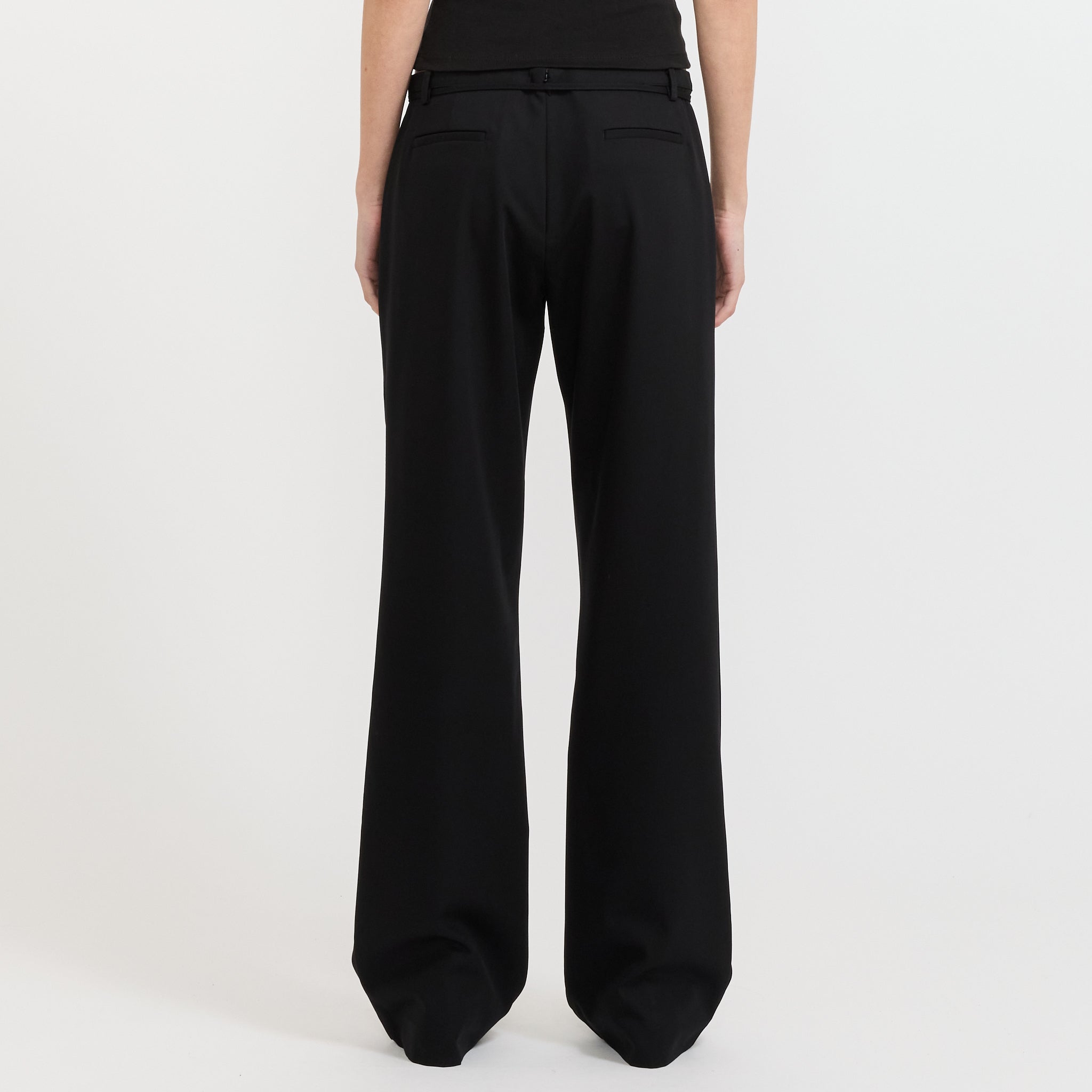 90s Rouleau Minimal Pants Black