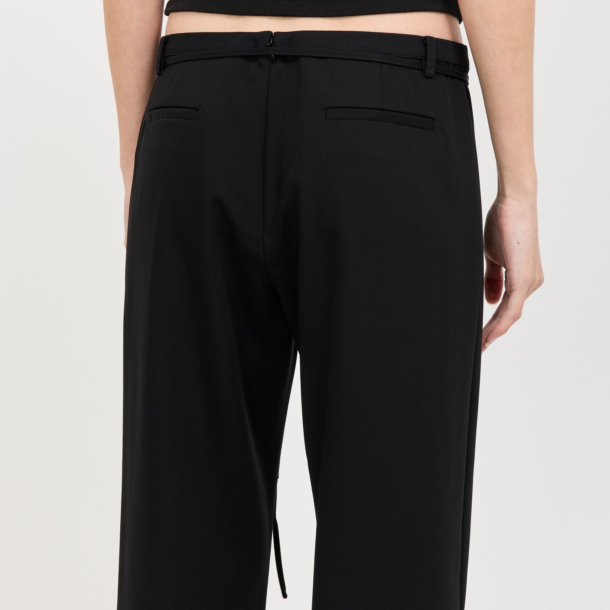 90s Rouleau Minimal Pants Black