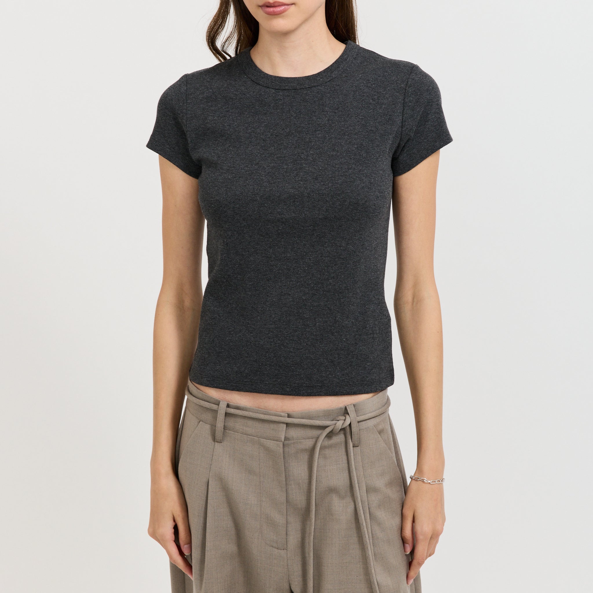 Baby Tee Clay Charcoal Melange