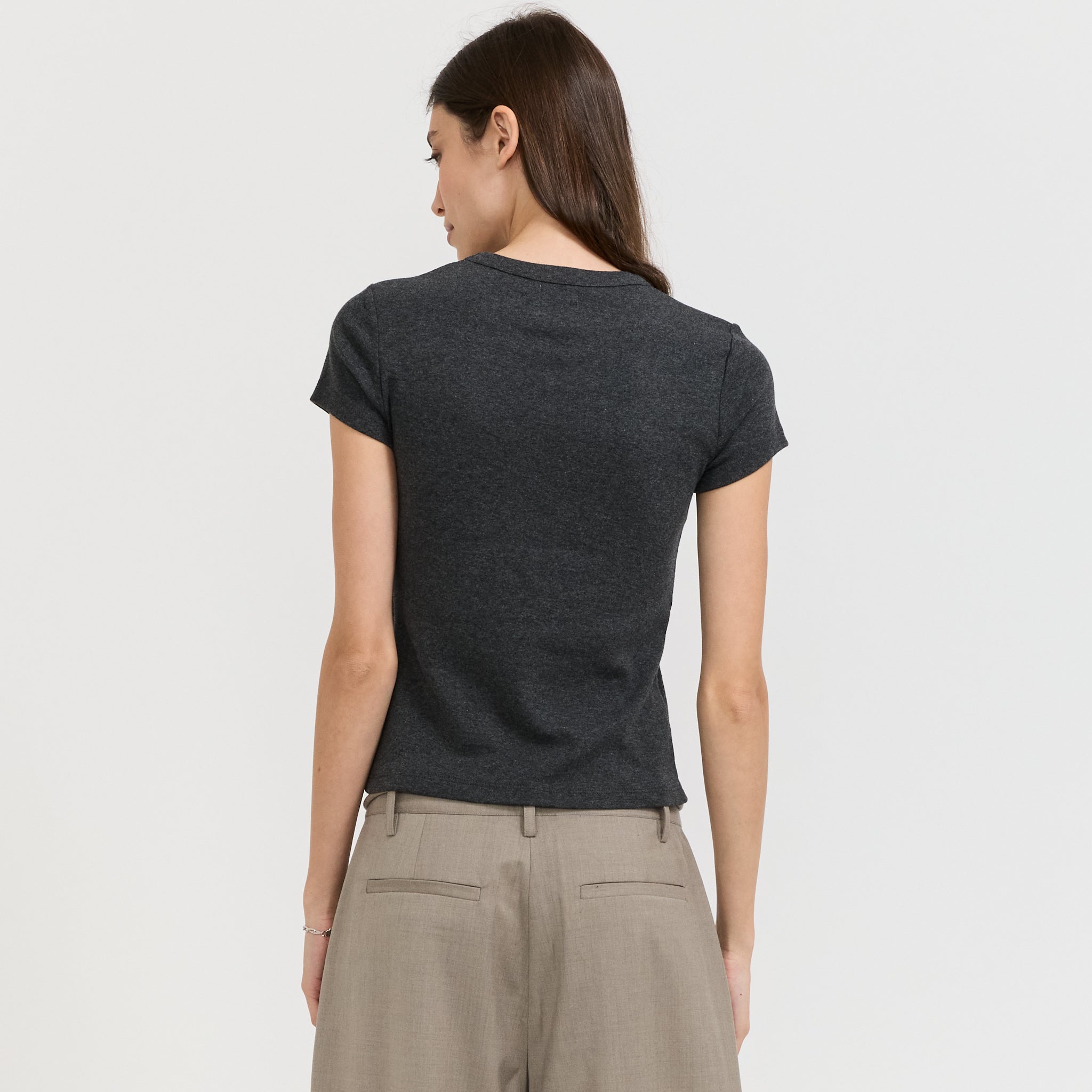Baby Tee Clay Charcoal Melange